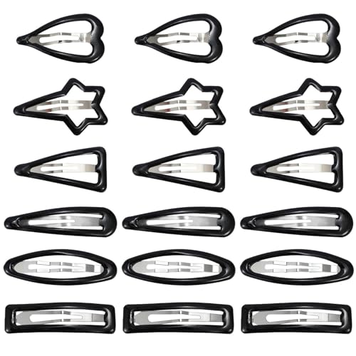 LYDZTION 18Pcs Hair Clips for Women - Cute Star Heart Barrettes for Thin/Thick Hair | Daily Styling & Party Accessories