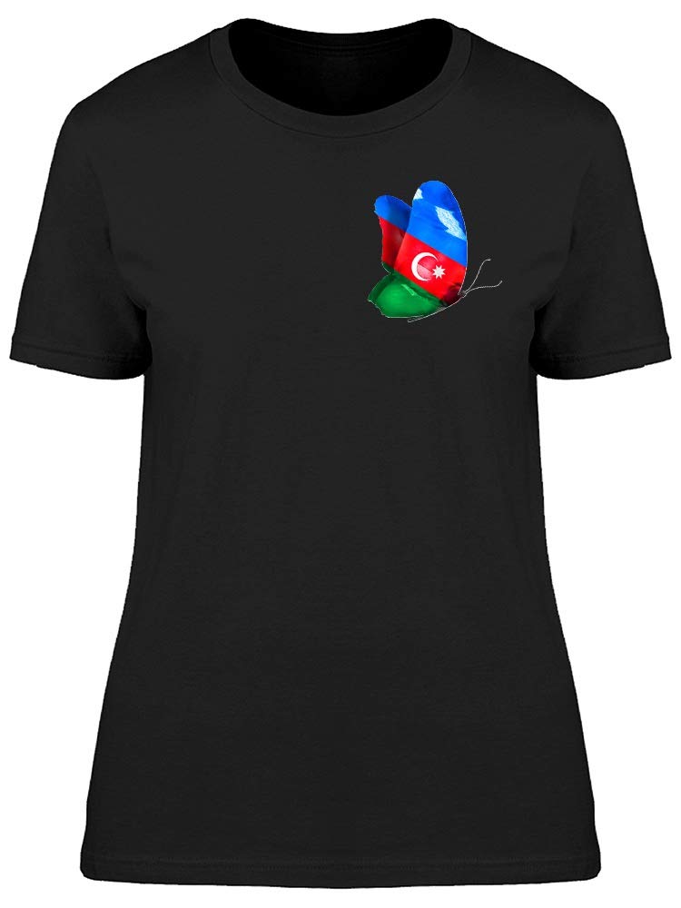 Stylish Azerbaijan Cool Butterfly Flag T-Shirt for Women - Trendy Casual Wear for Outings & Travel