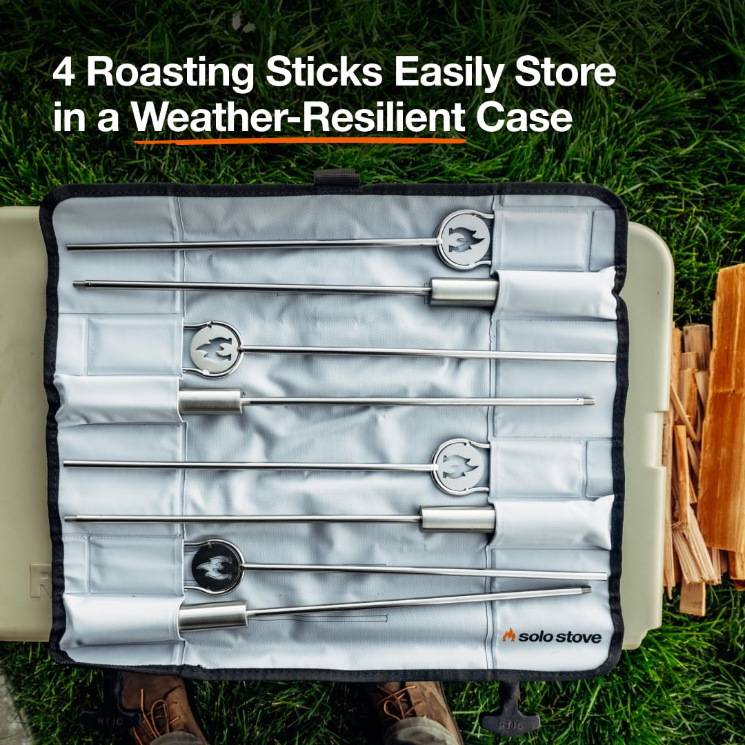 **Solo Stove Fire Pit Accessories - 2-in-1 Roasting Sticks & Fire Poker for Camping, Backyard, RV - Durable Firewood Tools for Marshmallows & Bonfires**    *(Optimized for Google SEO, includes use cases: camping, backyard, RV, marshmallows, bonfires)*
