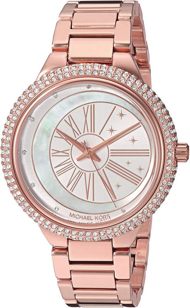 Michael Kors Taryn Rose Gold-Tone Stainless Steel Watch MK6551 for Women | Luxury Fashion Timepiece with Crystal Accents | Perfect for Office, Date Night & Special Occasions