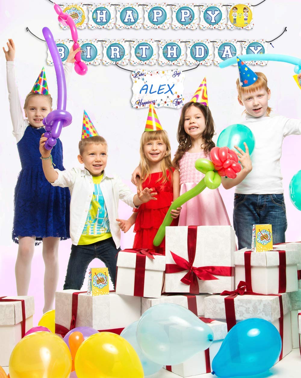 LARZN Premium Science Party Favor Bags - 12 Pack | Science Themed Treat & Gift Bags for School Celebrations, Birthday Parties & Classroom Decorations | Durable Goodie Bags for Kids Science Party Supplies