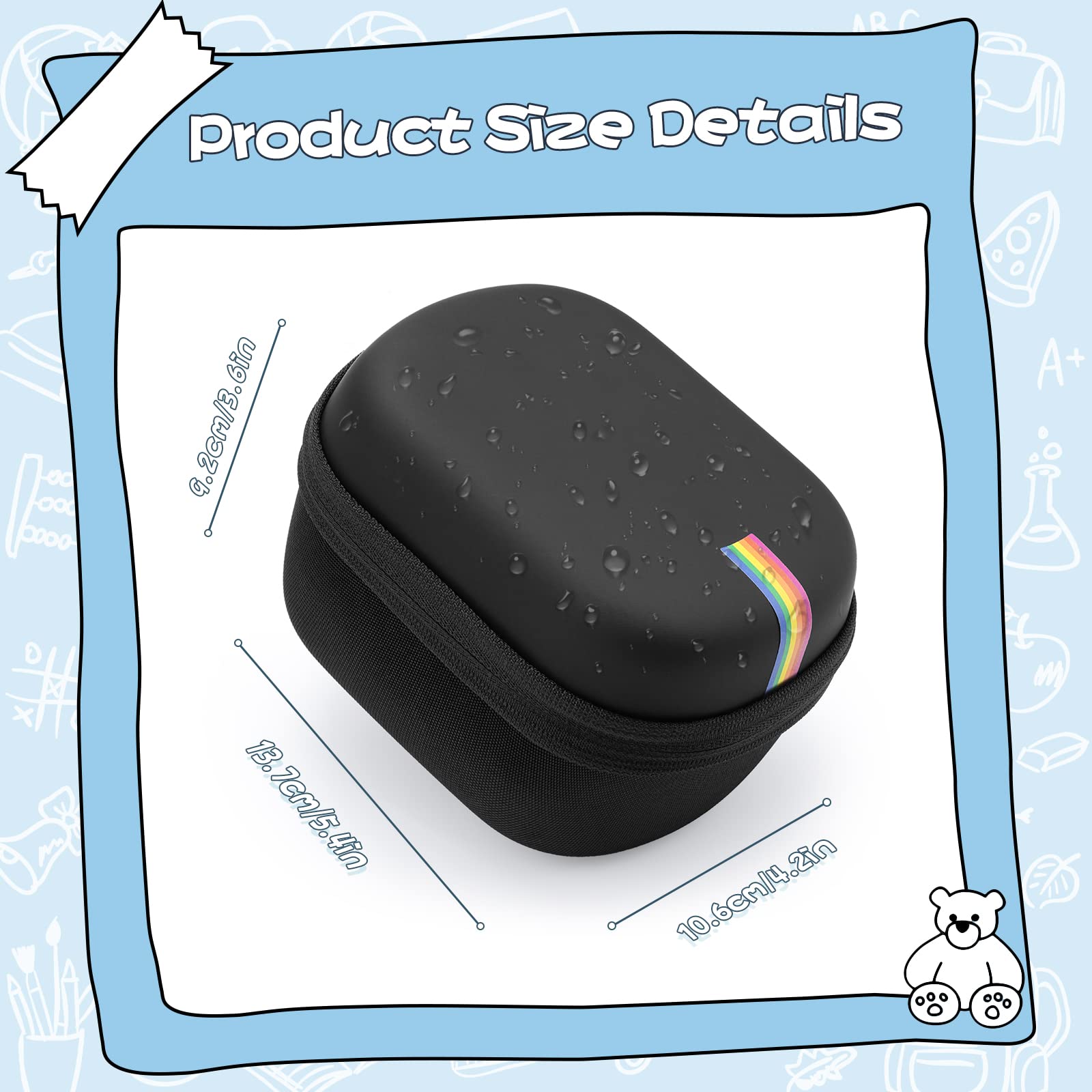 **Yinke Polaroid Go 9035/9071/9070 Instant Camera Hard Protective Case with Photo Album - Travel Bag Cover for Kids, Christmas & Birthday Gifts (Black) - Perfect for Travel, Parties & Everyday Use**