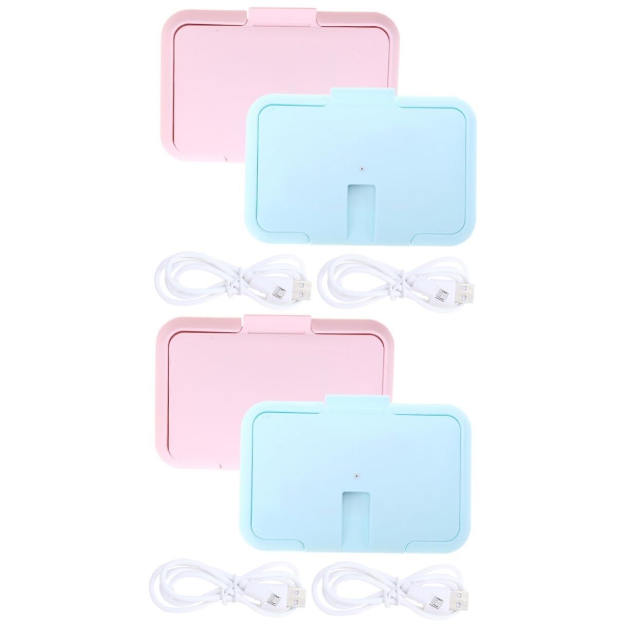 Totority 4-Pack Electric Wet Wipes Warmer & Dispenser - Heated Baby Wipes for Diaper Changes, Facial Cleansing & Makeup Removal - Perfect for Nursery, Bathroom & Travel