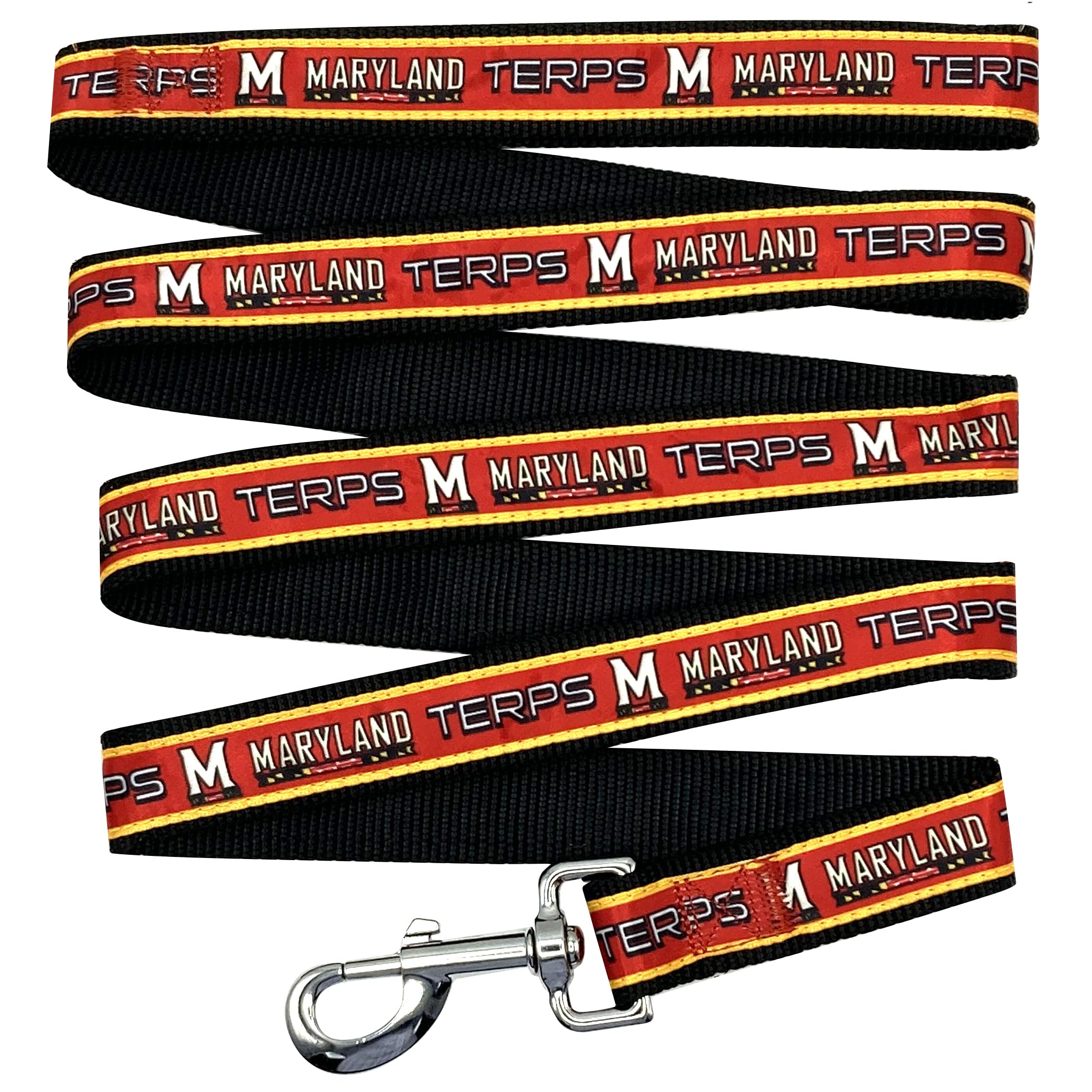 NCAA Licensed Maryland Terrapins Pet Leash - Medium Size, Durable & Colorful Dog & Cat Leash for Walking, Training & Outdoor Adventures
