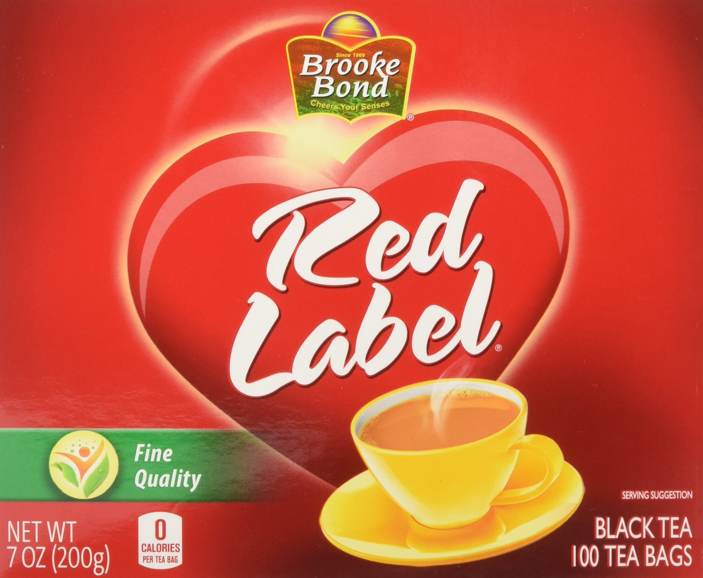 Brooke Bond Red Label Tea Bags - 100 Count (Pack of 12) | Premium Black Tea for Morning Boost, Afternoon Relaxation & Social Gatherings