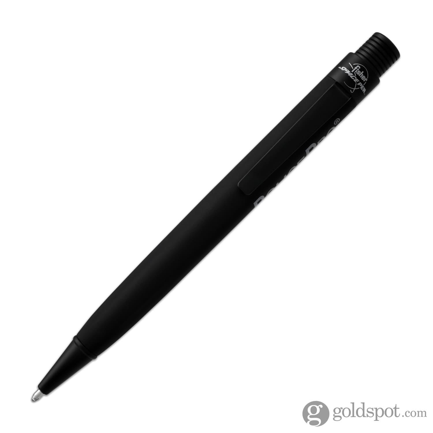 Fisher Space Zero Gravity Ballpoint Pen - Matte Black with Police Pro Imprint | Anti-Gravity Writing for Astronauts, Pilots & Outdoor Enthusiasts