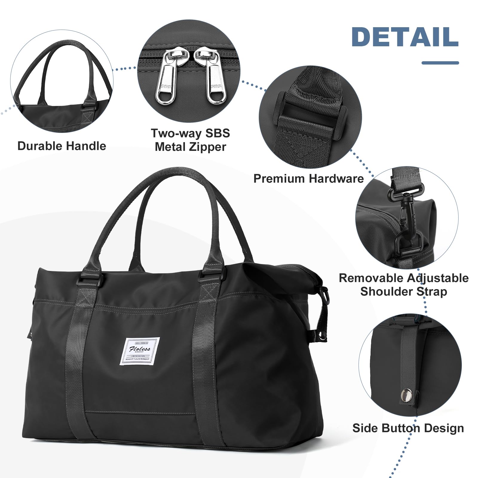Best Travel Duffel Bag for Women - Lightweight Sports Tote Gym Bag with Shoulder Strap, Perfect as Weekender Overnight Bag for Gym, Yoga, Workout, Beach Trips and Weekend Getaways