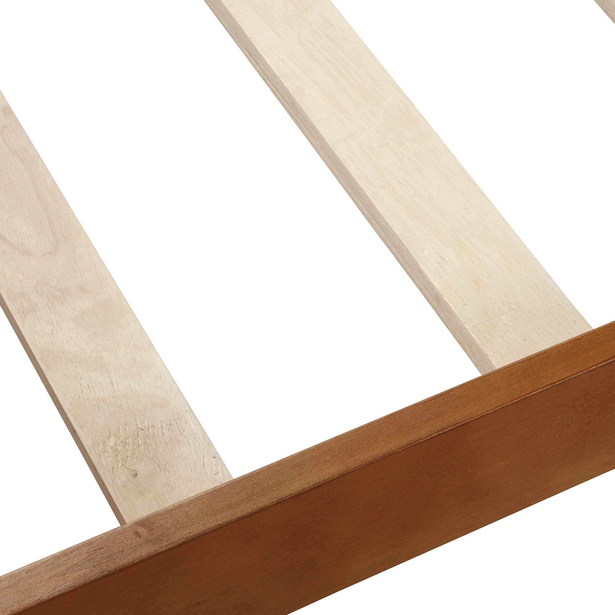 Merax Solid Wood Twin Bed Frame with Headboard & Footboard - Sturdy Wood Slat Support, Oak Finish - Perfect for Kids' Rooms, Guest Bedrooms & Small Spaces