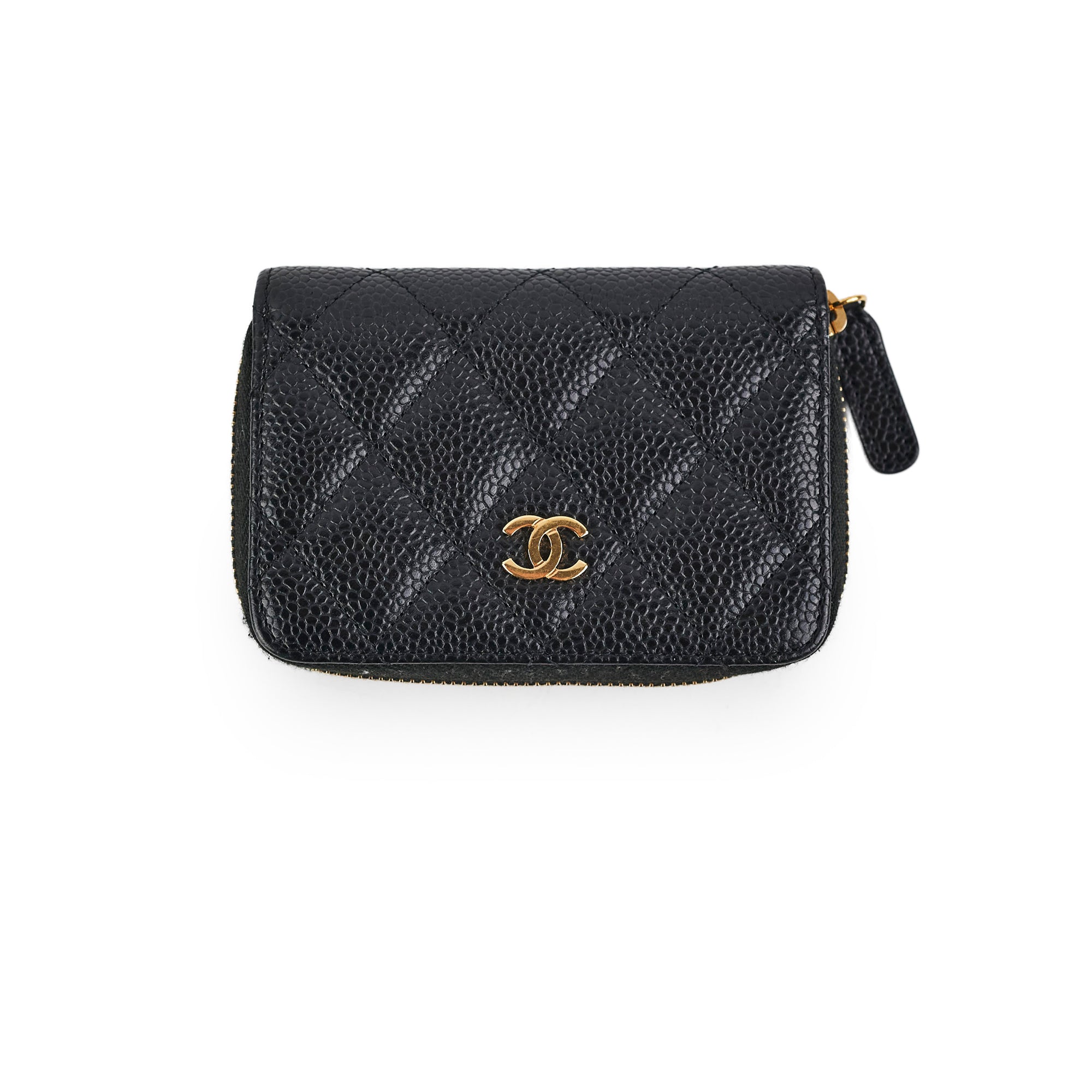 Chanel Caviar Leather Zippy Card Holder Wallet Black 31 Series - Perfect for Everyday Use & Luxury Gift Giving