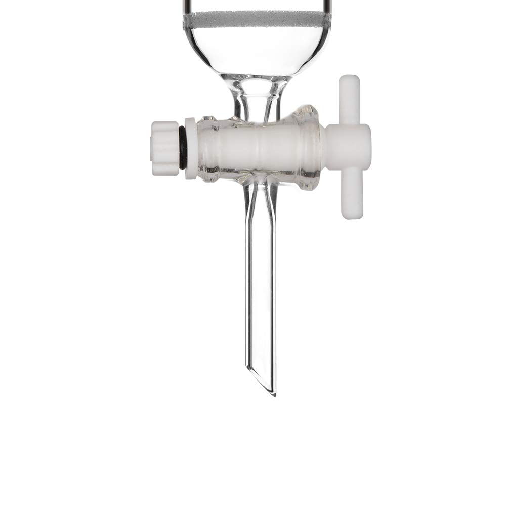Stonylab Borosilicate Glass Chromatography Column 300mm x 50mm with 24/40 Joint, Fritted Disc & PTFE Stopcock - Lab Purification Equipment for Chemical Analysis, Organic Synthesis & Research Applications