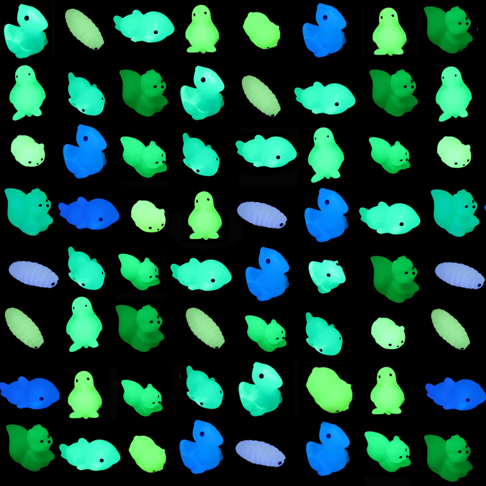 Luminous Kawaii Mochi Squishy Toys - 100pcs Stress Relief for Party Favors & Classroom Prizes