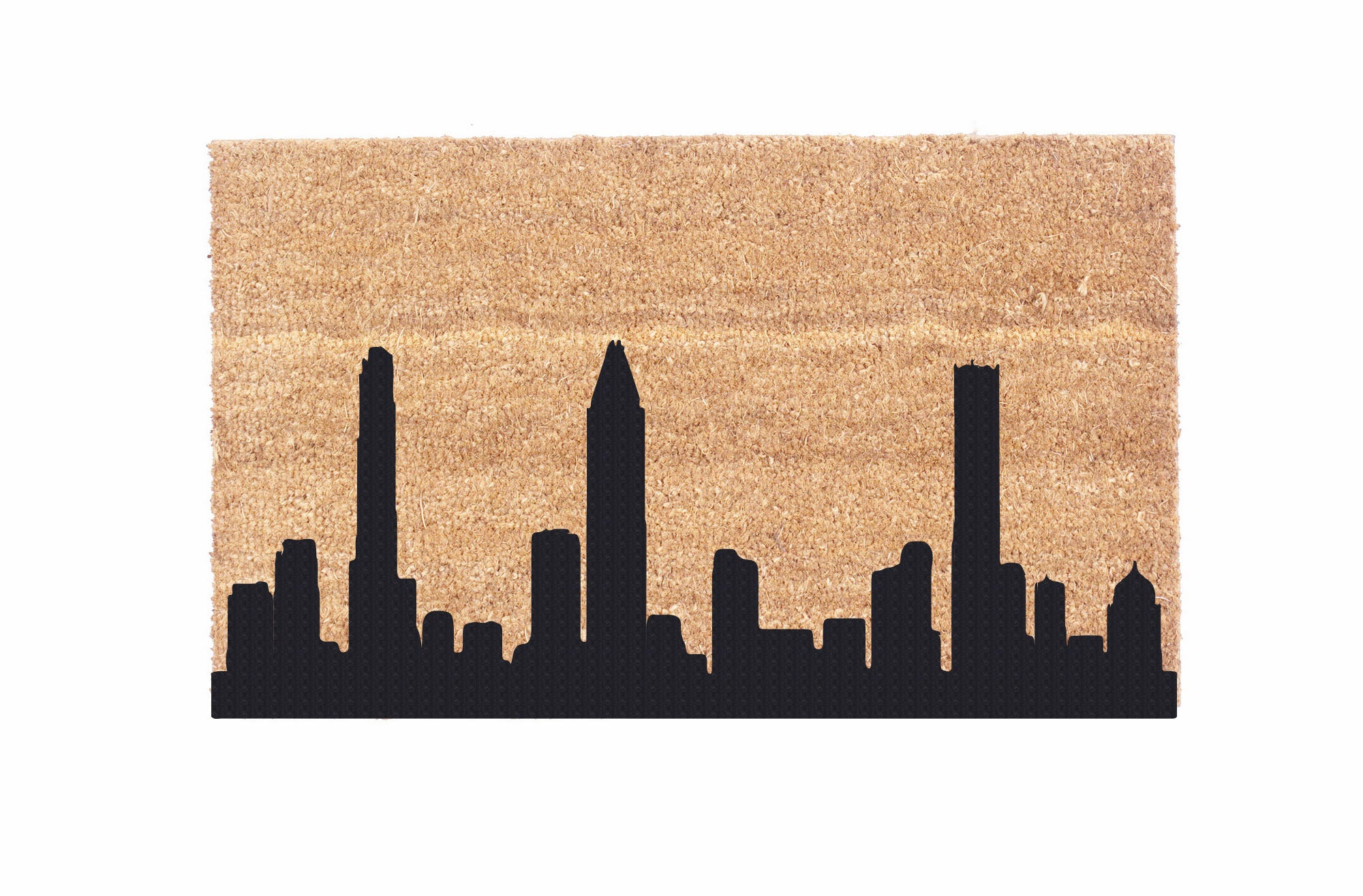 Stylish City Skyline Coco Doormat - Non-Slip Entryway Rug for Home & Office Decor - Perfect for Front Door, Patio, and Indoor Use
