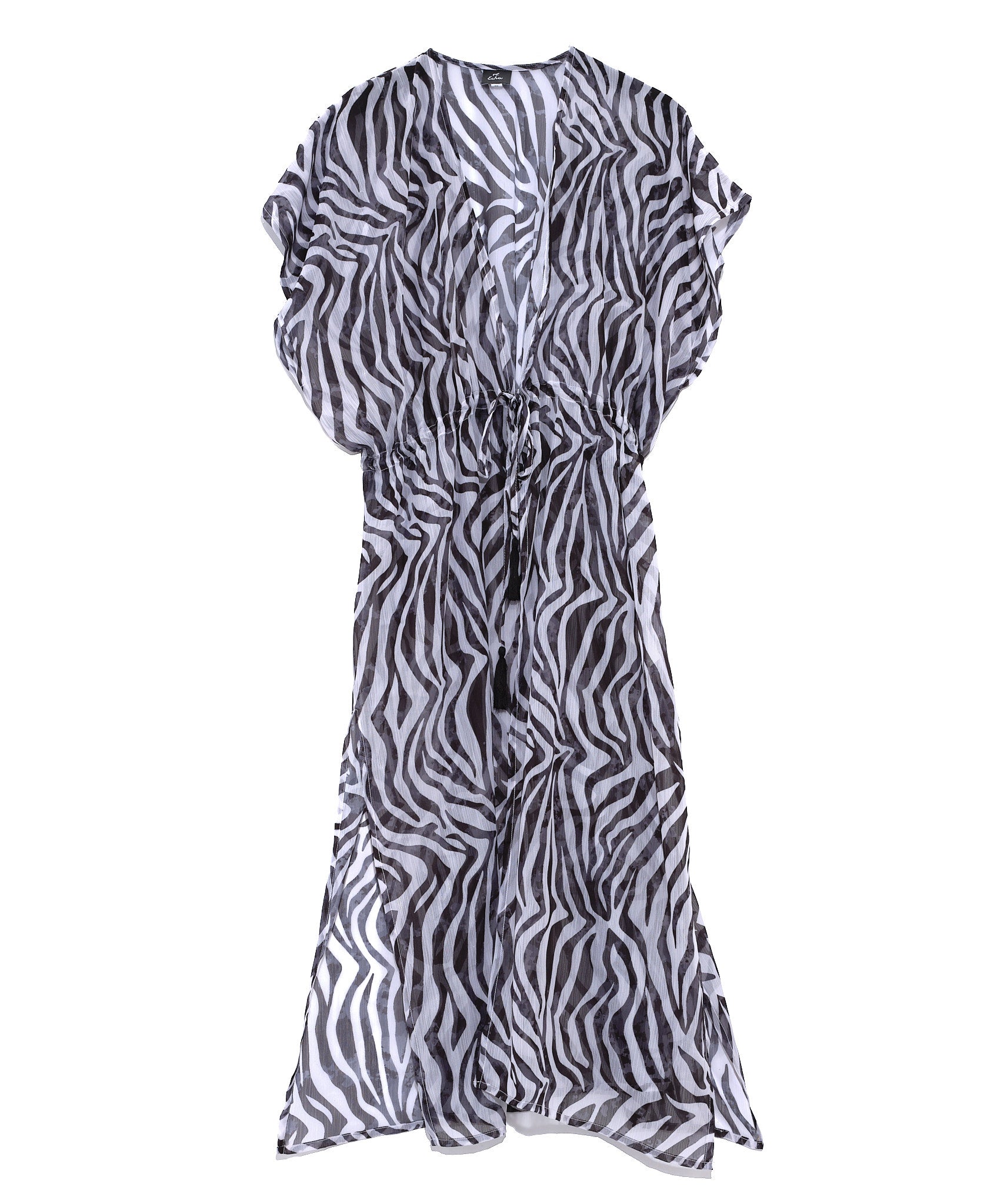 Zebra Print Camouflage Maxi Beach Robe for Women - Soft Lightweight Cover Up Dress for Pool, Beach Vacation & Summer Outings