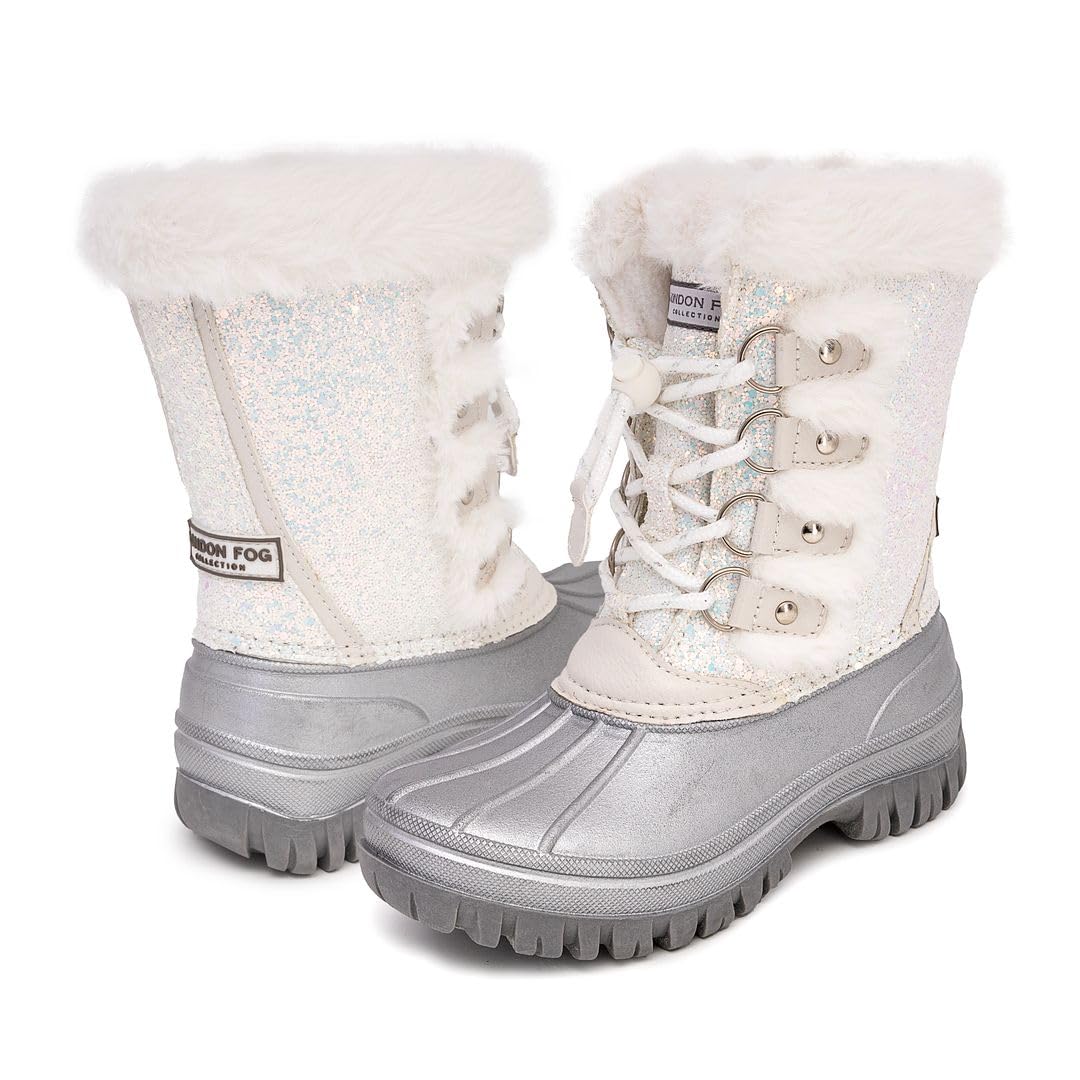 LONDON FOG Girls' Winter Snow Boots - Warm Lined Cold Weather Boots for Toddler & Youth - Perfect for Snow Play, School & Outdoor Activities