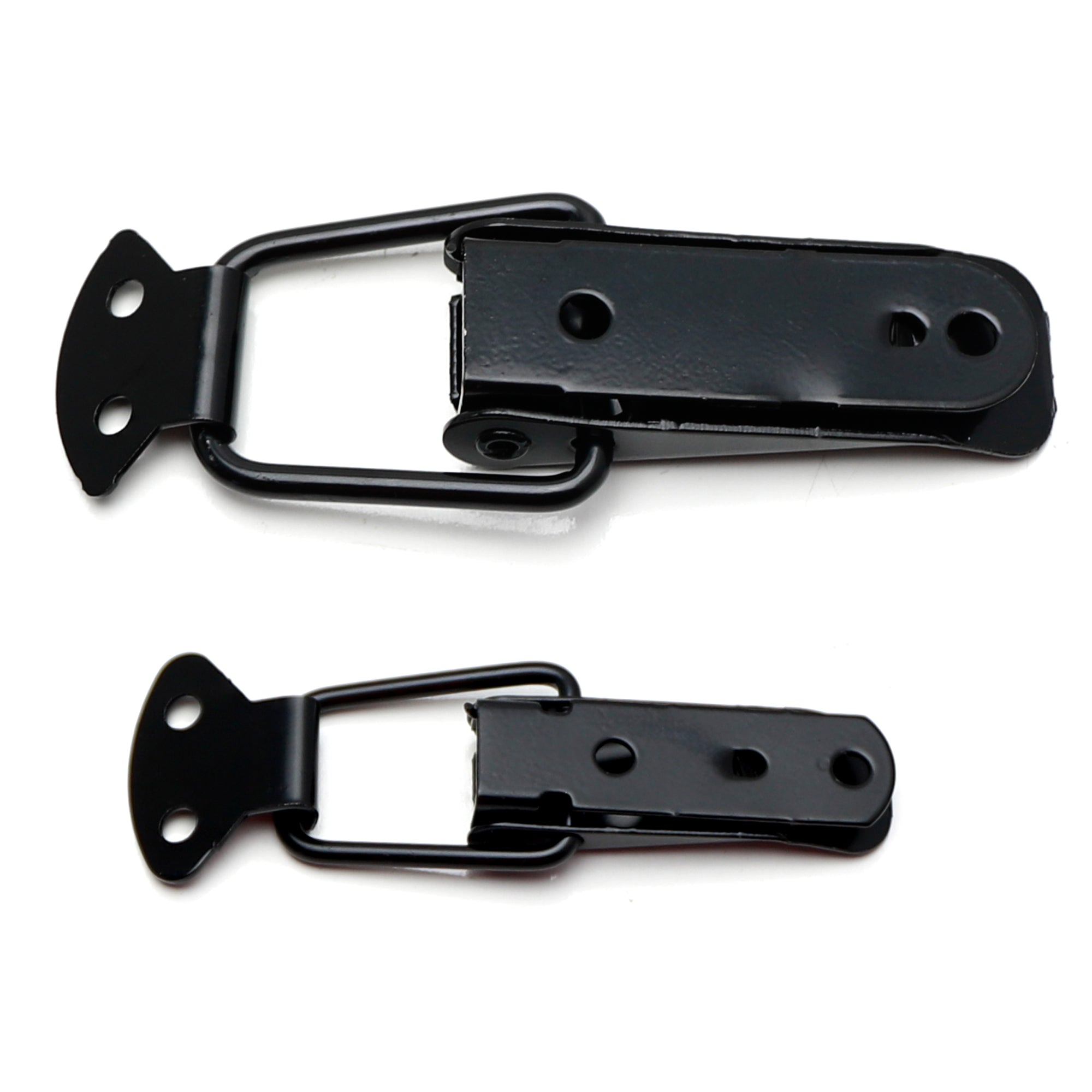 4-Piece Black Matte Finish Fender Bumper Hood Quick Release Lock Clip Hasp Latch - Perfect for Car Hood, Trunk & Off-Road Vehicle Accessories