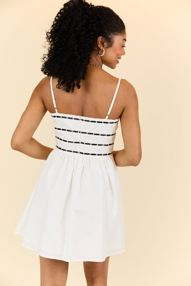 In The Moment Ribbon Tie White Dress - Elegant Summer Wedding Guest Dress for Women, Perfect for Beach Parties & Cocktail Events