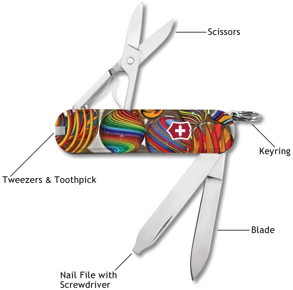Victorinox Classic SD 7-Function Swiss Army Knife - Compact Multi-Tool for Everyday Carry (EDC), Camping, Hiking & Outdoor Adventures