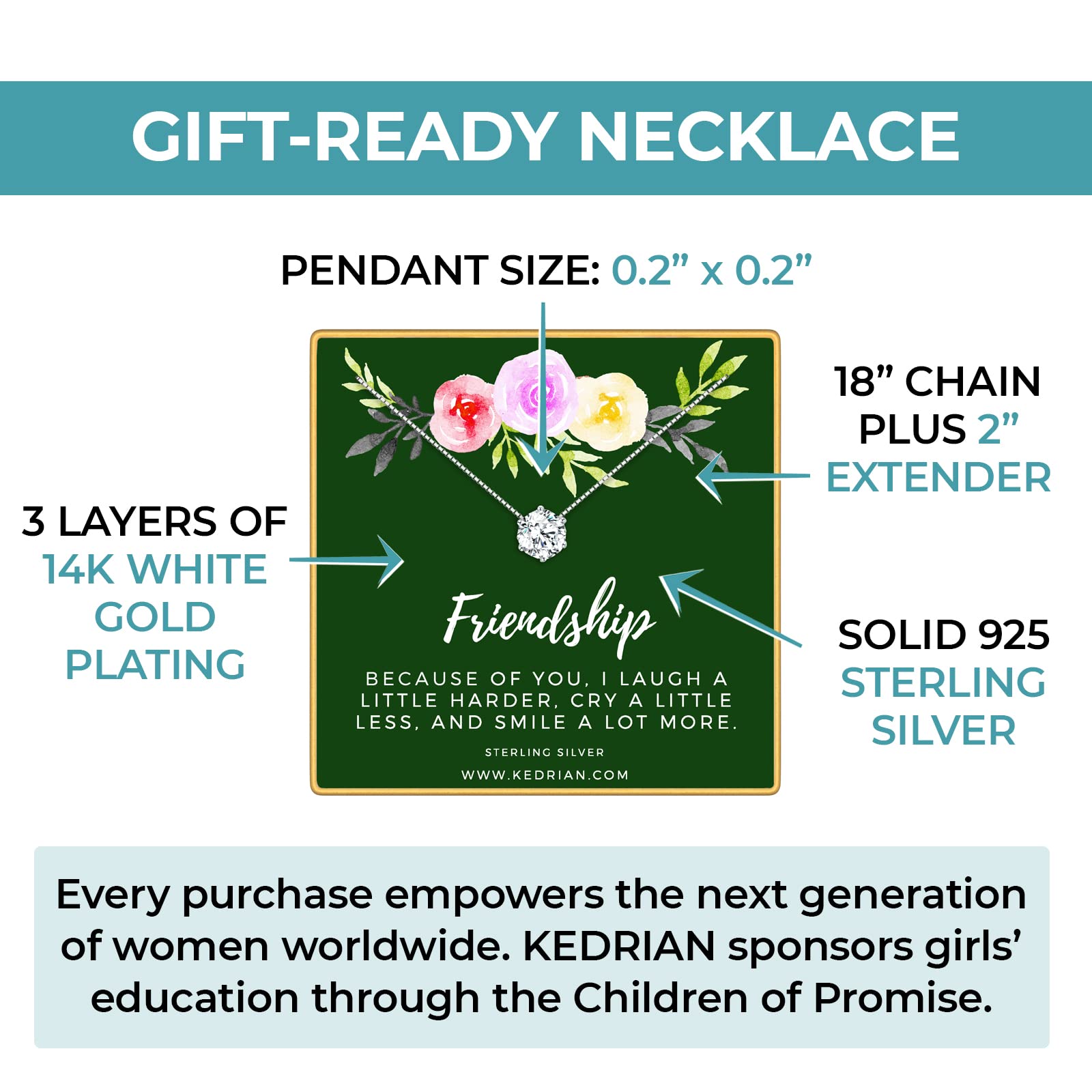 KEDRIAN 925 Sterling Silver Aunt Necklace - Best Gift for Aunt from Niece & Nephew, Mother's Day Jewelry, 'Best Aunt Ever' Pendant | Perfect for Birthdays, Holidays & Special Occasions