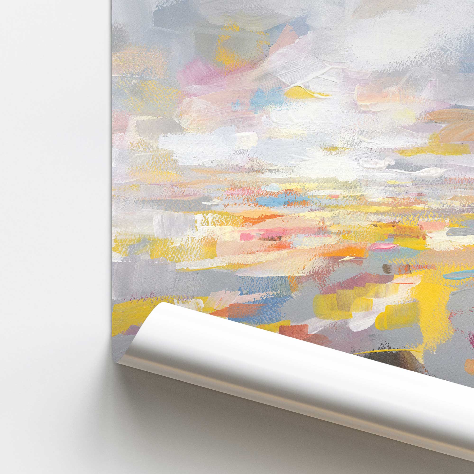 Dreamy Evening Abstract Print Wall Art - Modern Canvas Painting for Living Room, Bedroom & Office Decor