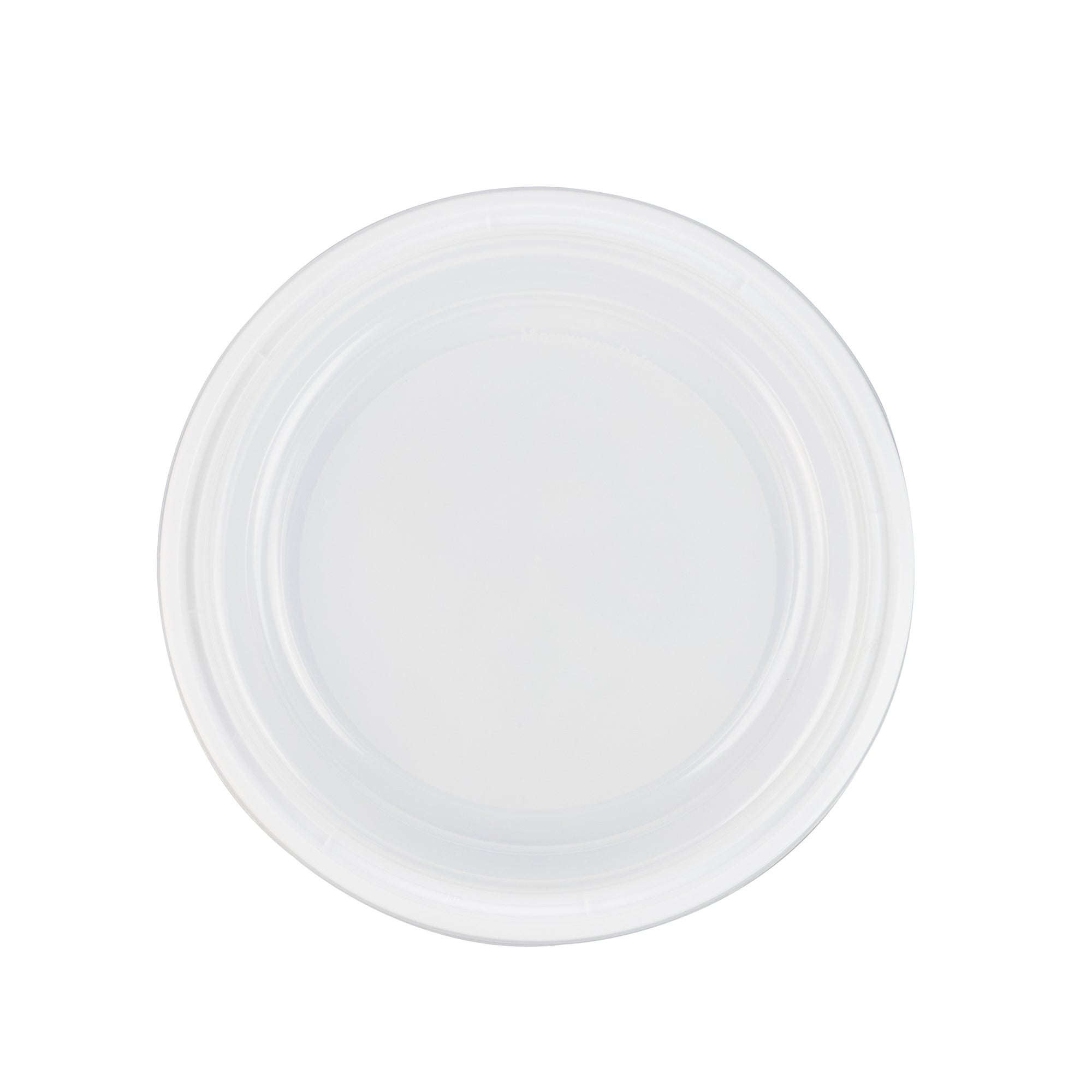 48 oz Round White Plastic Food Storage Containers with Clear Lids - Microwave Safe, 9x9x1.75 Inches - 50 Pack Bulk Disposable Takeout Containers for Restaurants, Catering & Meal Prep