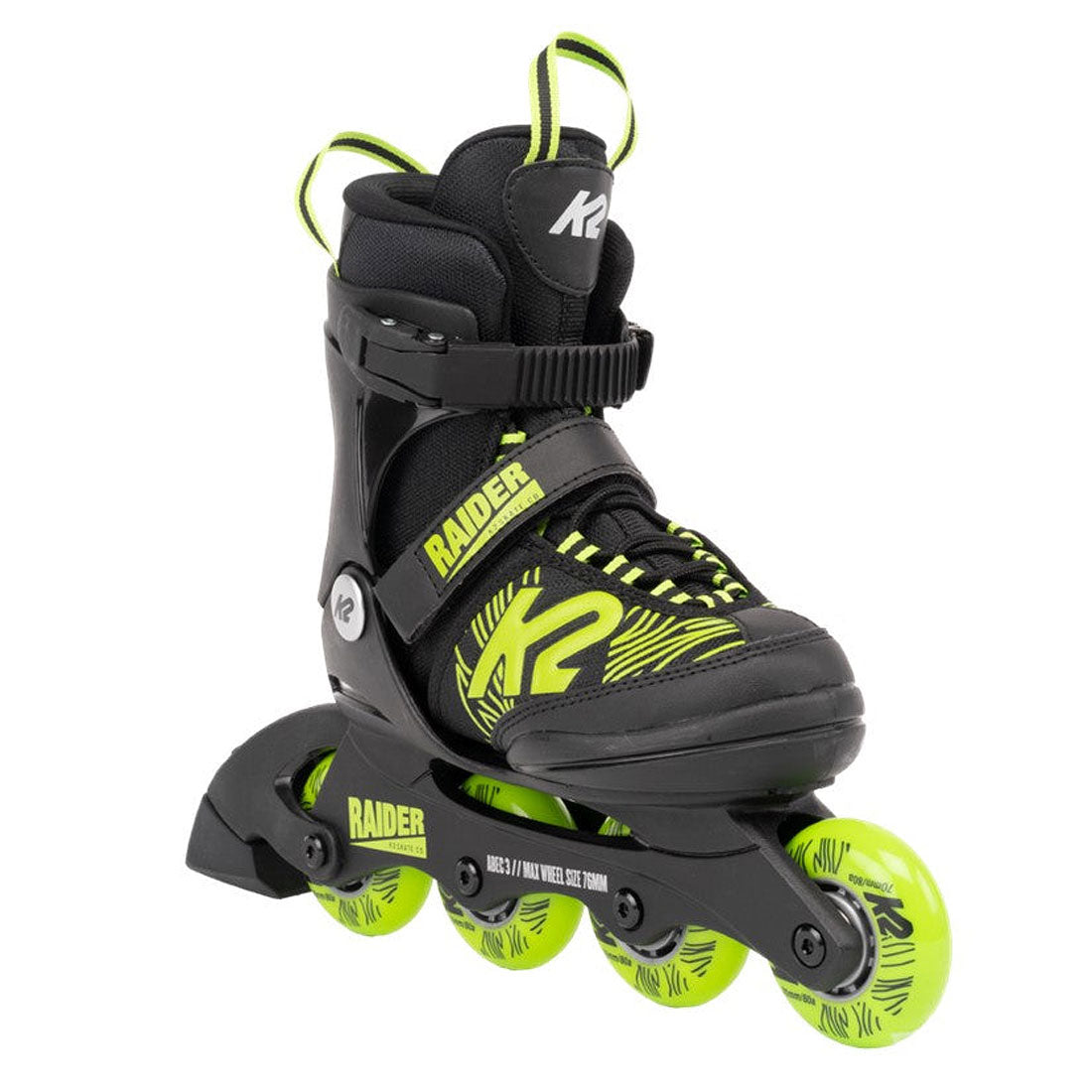 K2 Raider Black/Lime Ski Boots - High-Performance Skiing Boots for Men & Women - Perfect for Alpine Skiing, Freeride & Backcountry Adventures