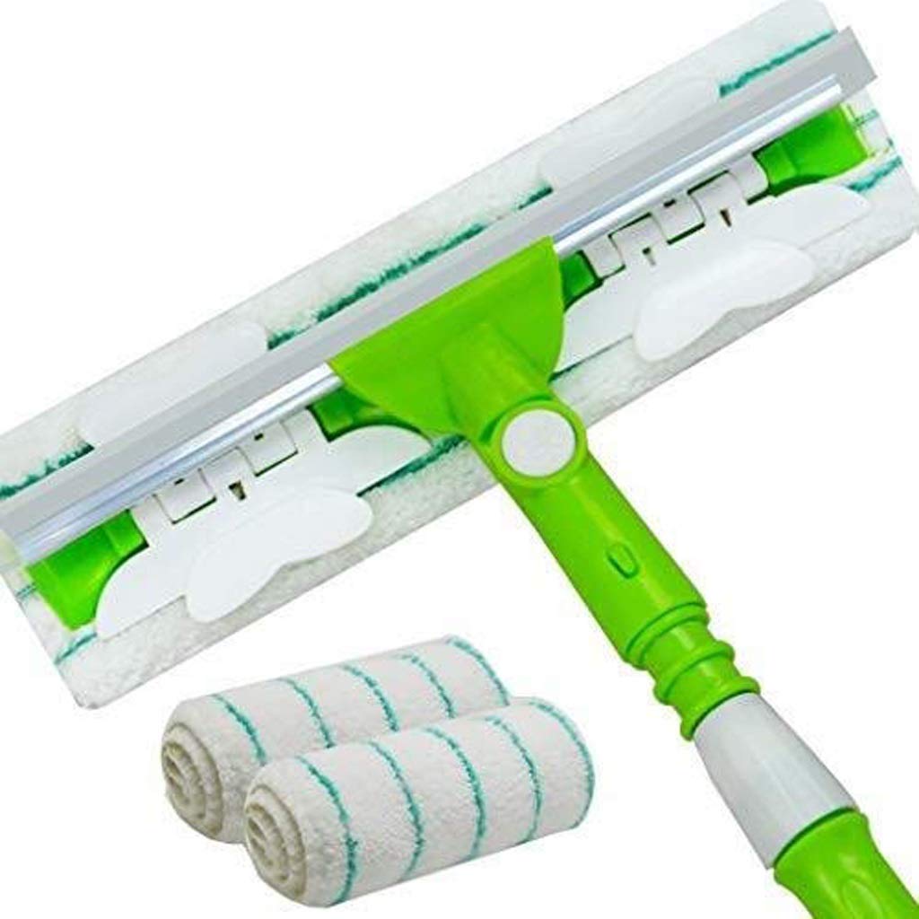 **XJJZS Extendable Window Cleaning Pole with Microfiber Squeegee - Perfect for Car Windshield, Shower Glass & High Outdoor Windows - Ideal for Home, Office & Commercial Use**