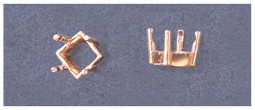Solid Sterling Silver or 14kt Gold Wire Basket 4-8mm Square Princess Cushion Head - DIY Jewelry Making Kit for Rings, Earrings & Pendants | Custom Handmade Jewelry Supplies for Crafters (144-174) | Perfect for Wedding, Gift & Fashion Accessories