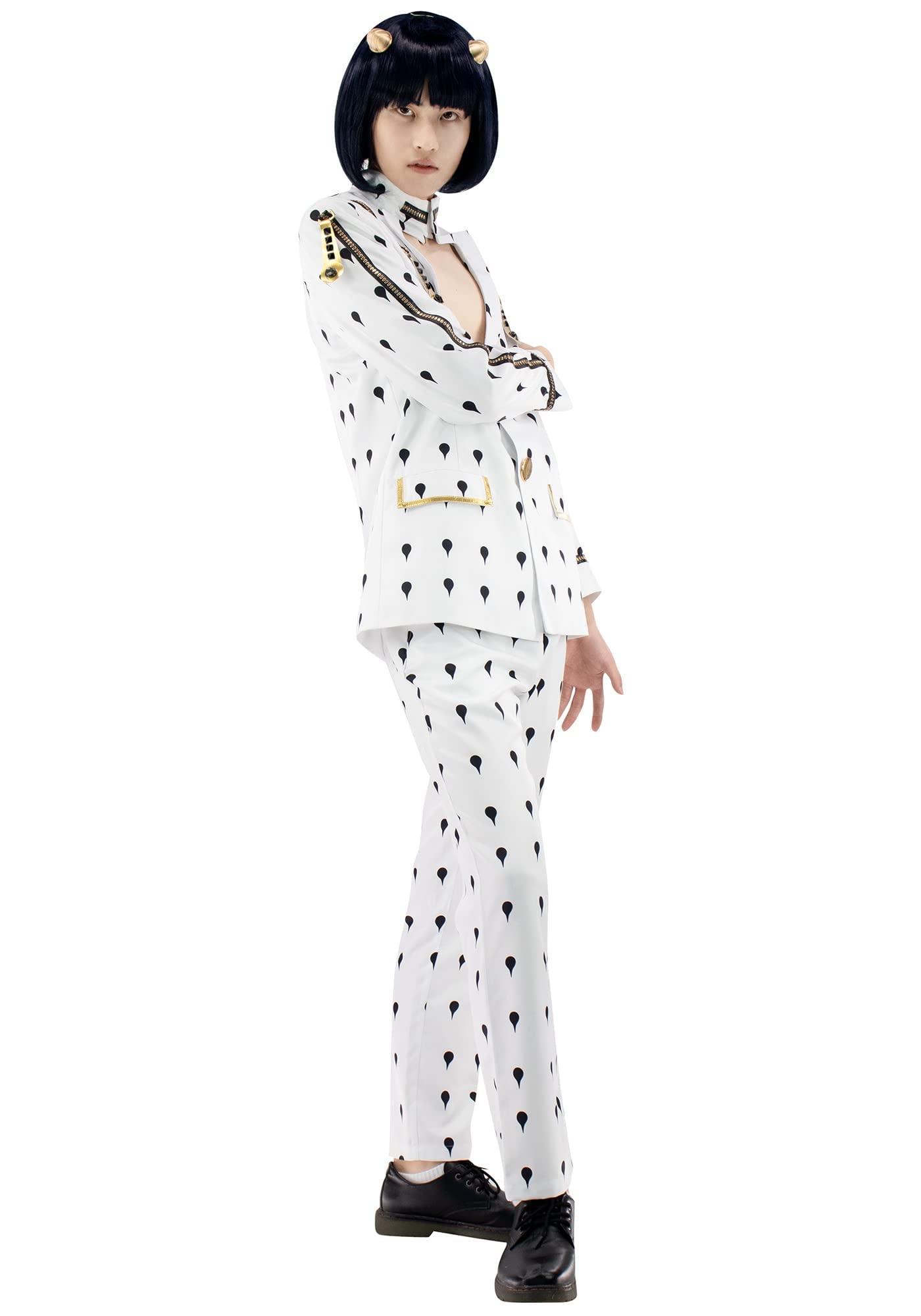 Anime Cosplay Costume Uniform - White & Black Spot Outfits for Halloween Party, Comic Con & Cosplay Events | C-ZOFEK Official