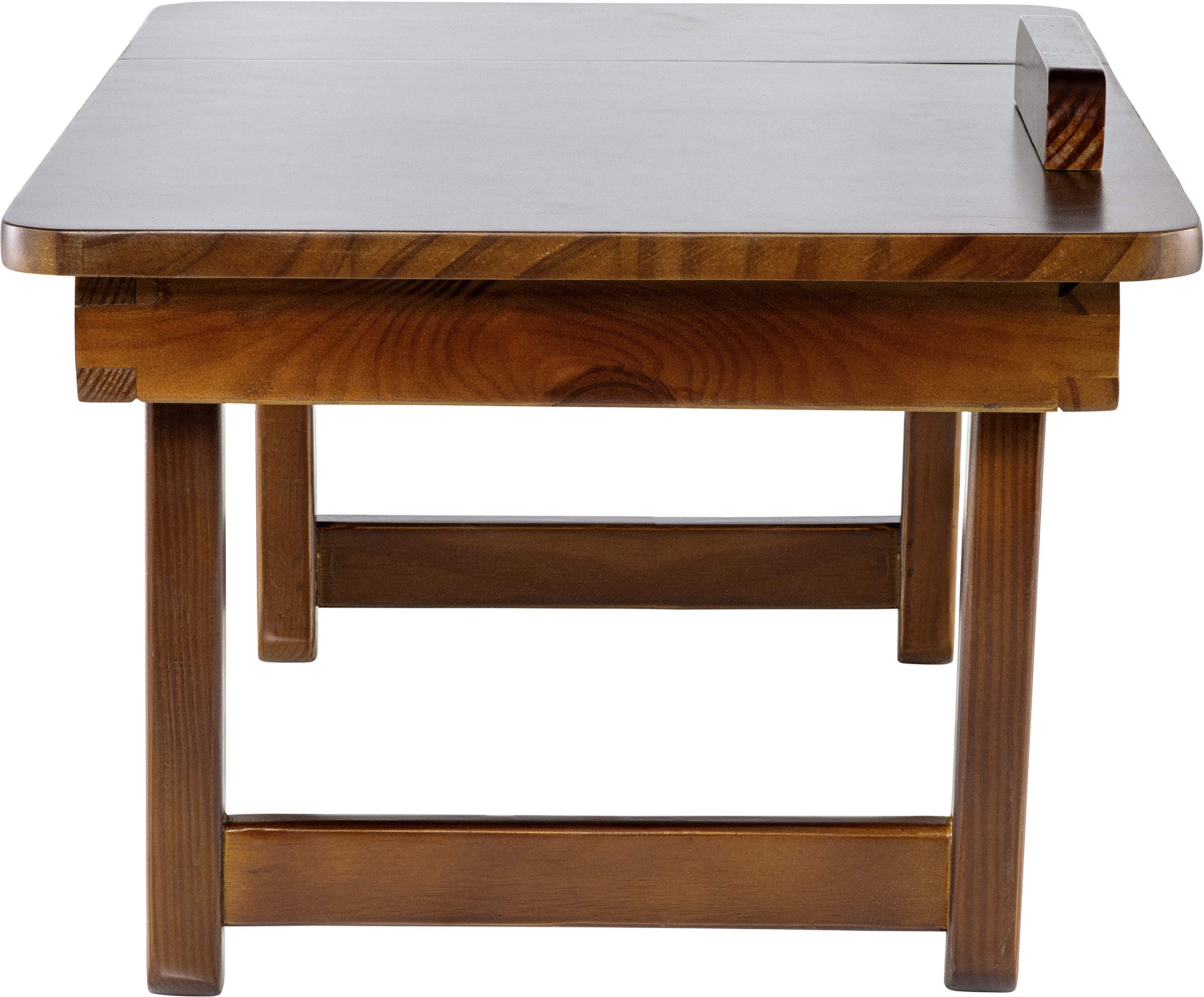 Adjustable Angle Wooden Desk Tray - Lightweight & Portable Multi-Function Laptop Stand for Reading, Studying, Working - Natural Wood Finish - Perfect for Bed, Couch, Floor or Office Use