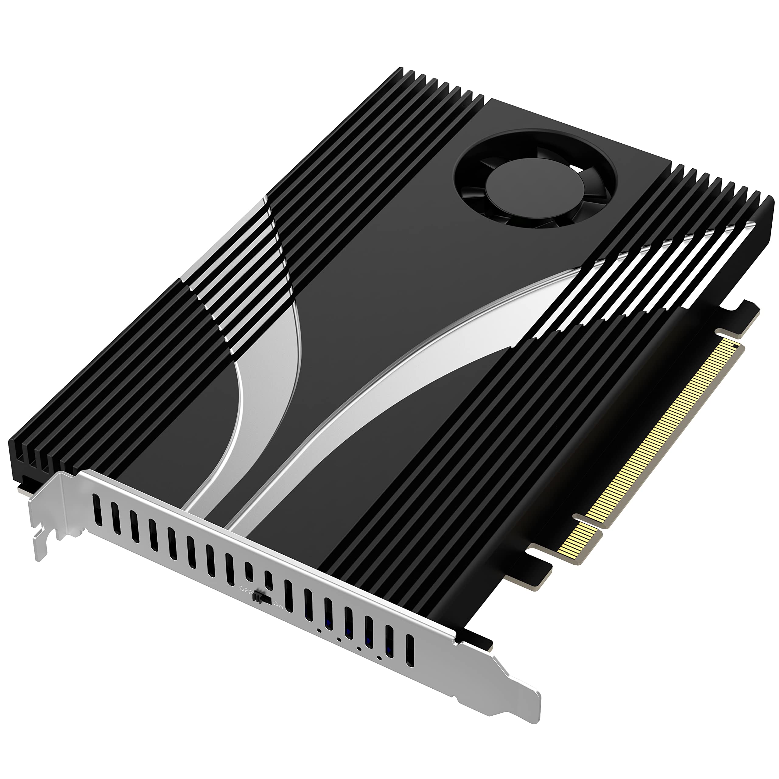 SABRENT 4-Drive NVMe SSD to PCIe 4.0 X16 Adapter Card with Active Cooling - High Speed Storage Expansion for Gaming PC, Workstation & Video Editing [EC-P4BF]
