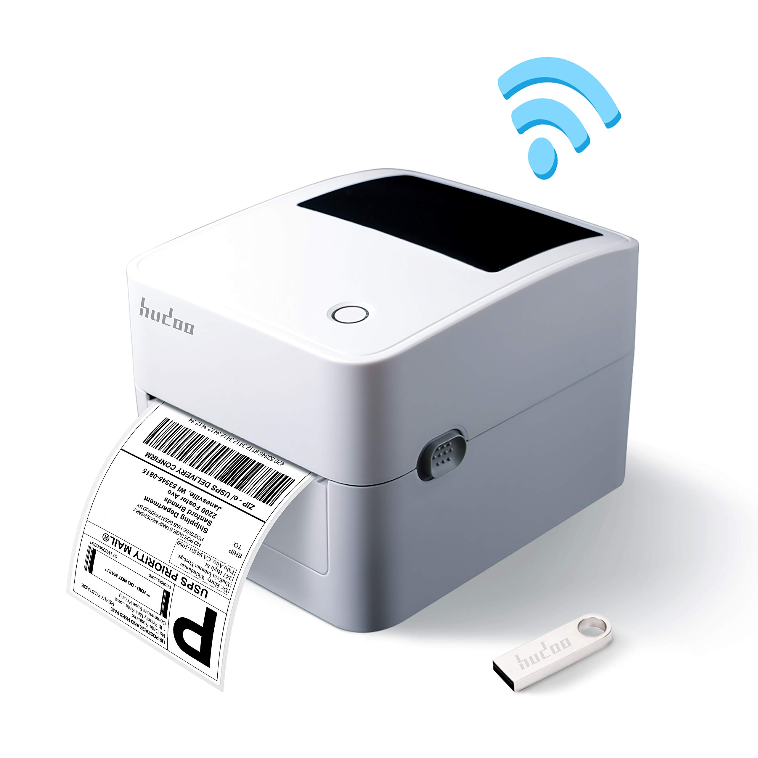 Hudoo 2054K 4x6 Thermal Label Printer - Wireless Barcode Printer for Shipping Labels, Compatible with Amazon, eBay, FedEx, UPS, Shopify & Etsy - Perfect for Home Business, Warehouse & E-commerce Shipping