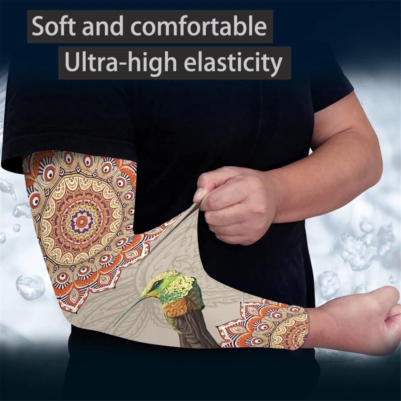 WELLFLYHOM Women's Cooling Arm Sleeves - UV Protection & Breathable Sun Sleeve Covers for Outdoor Sports, Running, Cycling & Gardening