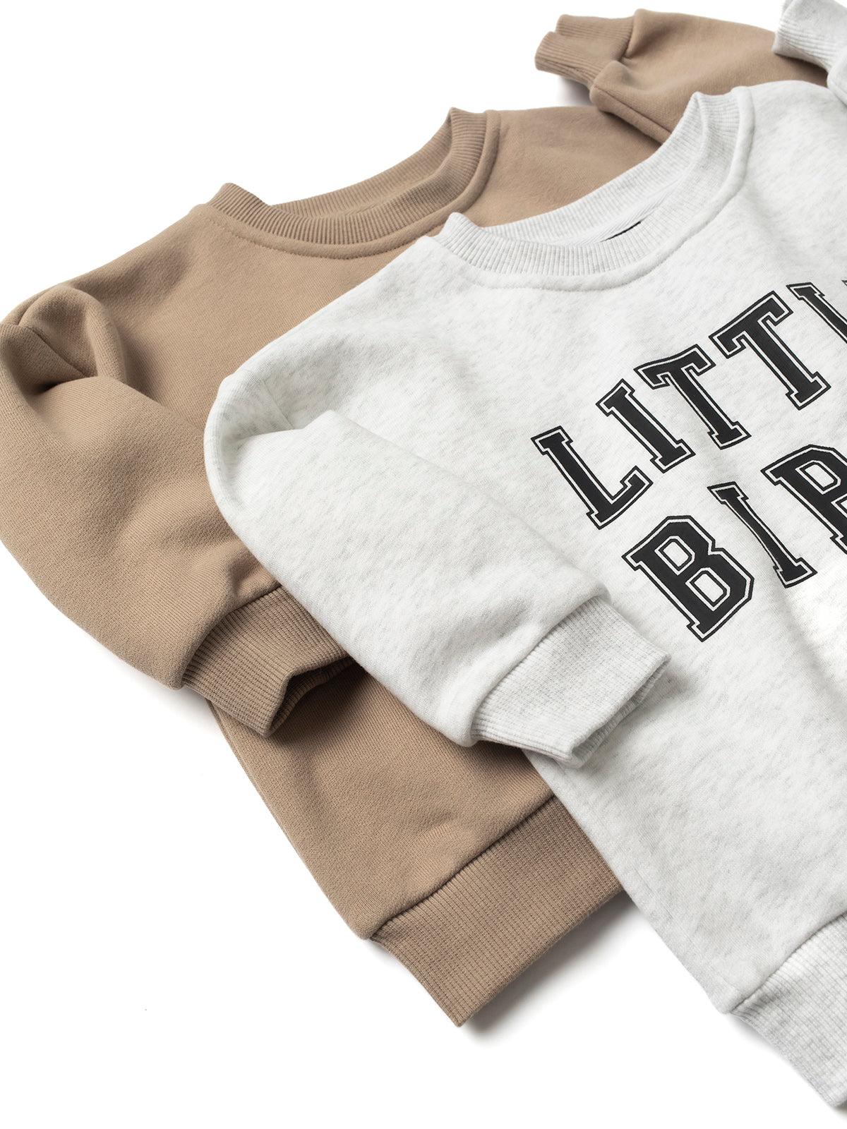 LB Collegiate Crewneck Sweatshirt for Men & Women | Soft Cotton Blend | Comfortable & Stylish | Tan | Perfect for Casual Wear, College Campuses & Everyday Outfits
