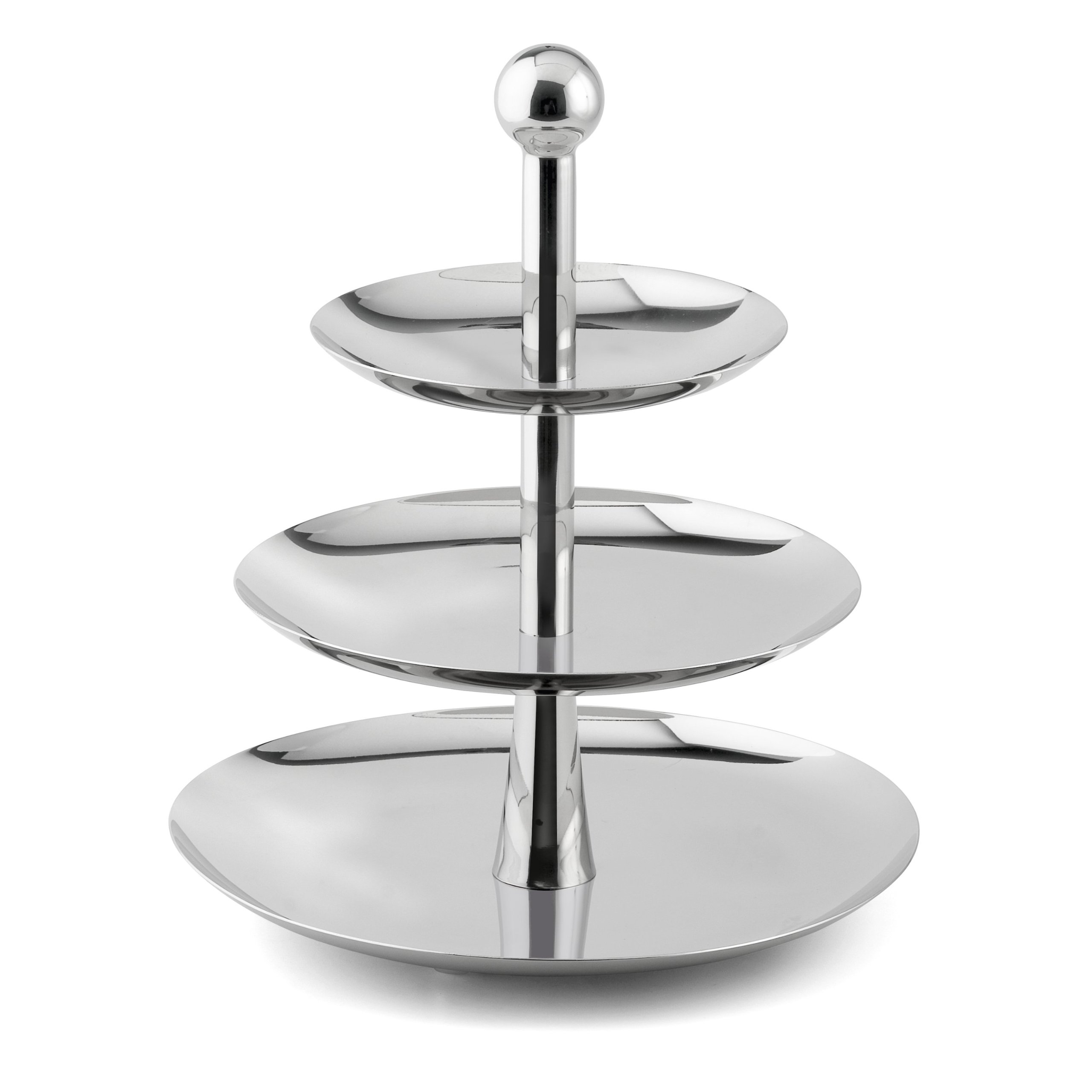 3-Tier Silver Etagere Shelf with Dishes - Elegant Display Stand for Kitchen, Bathroom, or Living Room Decor