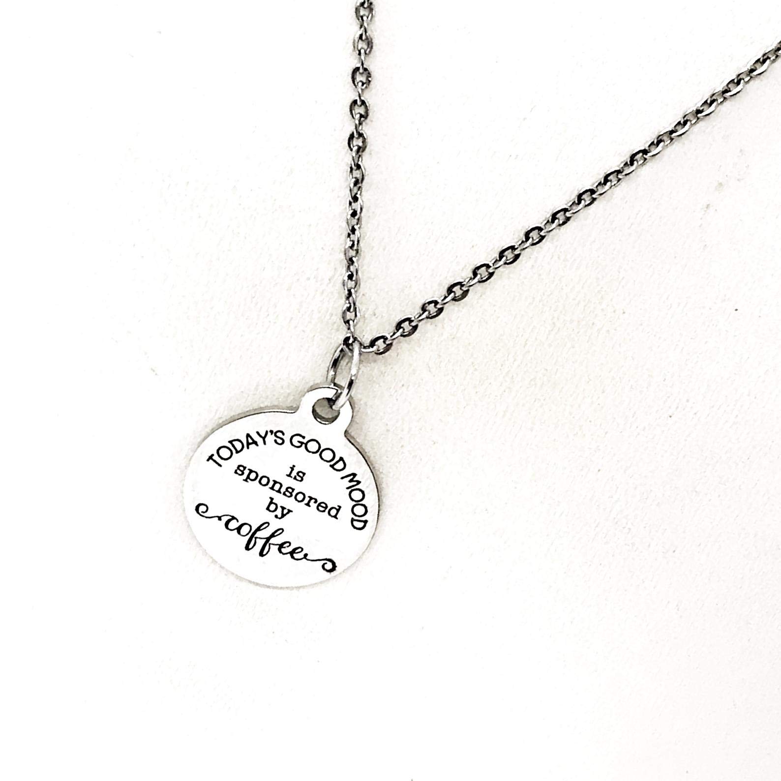 Coffee Lover Gift Set - Stainless Steel Coffee Necklace Jewelry for Women | Christmas Birthday Present for Coffee Enthusiasts | Perfect for Daily Wear, Office, and Coffee Date Outfits