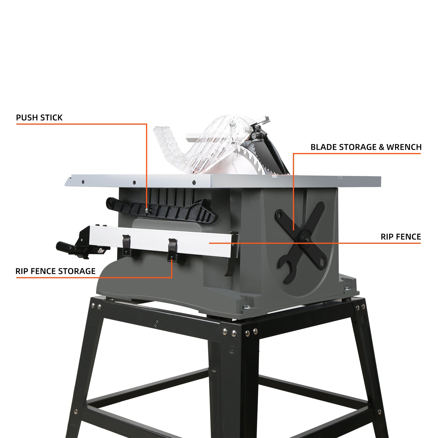Prostormer 10 Inch 15A Table Saw - Powerful Multifunctional Woodworking Tool for DIY Projects, Carpentry & Home Improvement