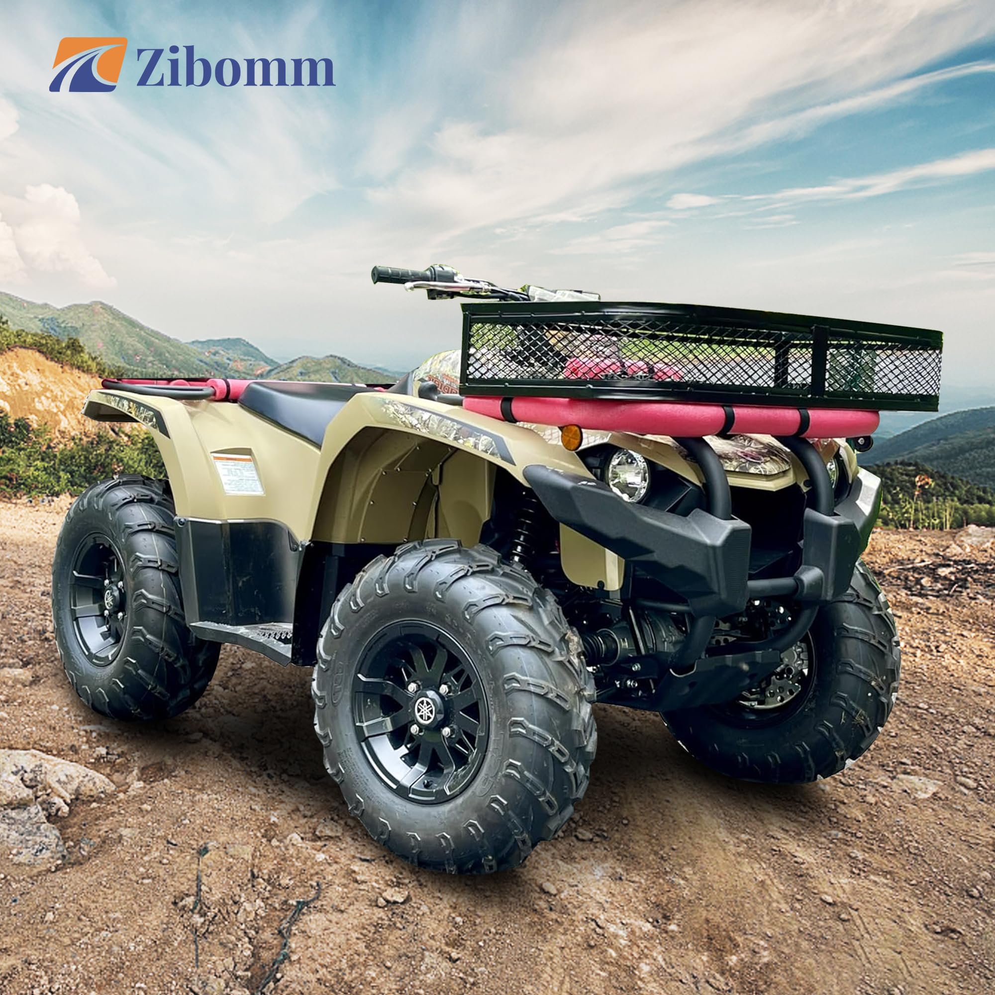 Heavy-Duty Steel ATV Front Basket Rack - 36