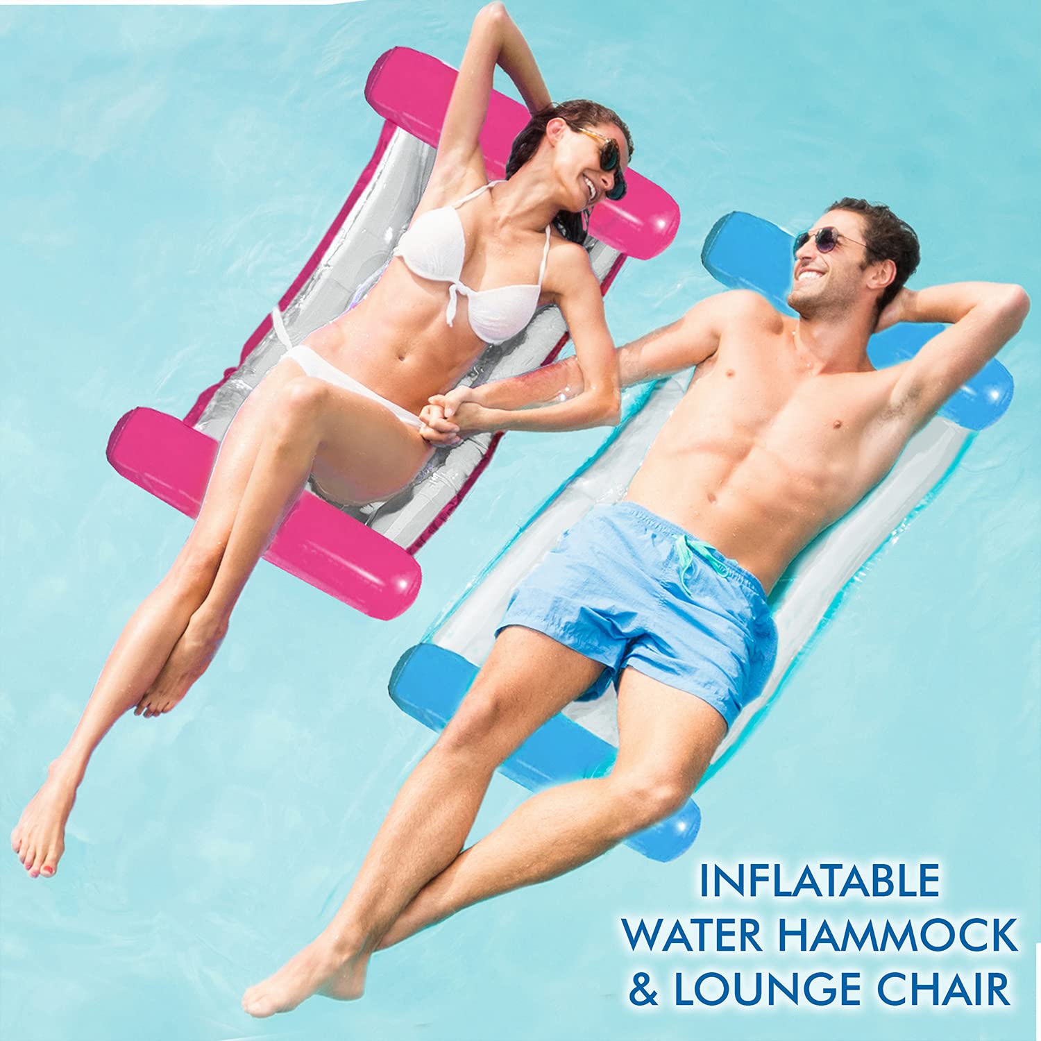 Best Family Pool Floats Set - Inflatable Hammock Lounger for Dad, Maternity Raft with Hole for Mom, Whale Float for Baby & Toddler, Double Seat Parent-Child Swimming Ring, Sparkling Seashell Float for Tweens - Perfect for Backyard Pools, Beach Vacations & Summer Water Fun