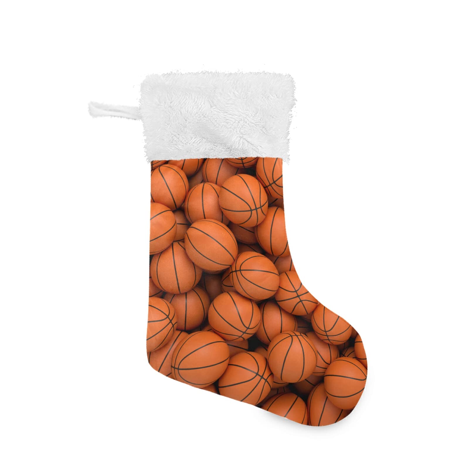 3D Orange Basketball Christmas Stockings - Personalized Large 18 Inch Xmas Stockings with Cute Snowflake Design for Holiday Decorations, Family Party & Christmas Gifts (2PCS) - Perfect for Fireplace Mantel, Tree Decor, and Festive Home Styling