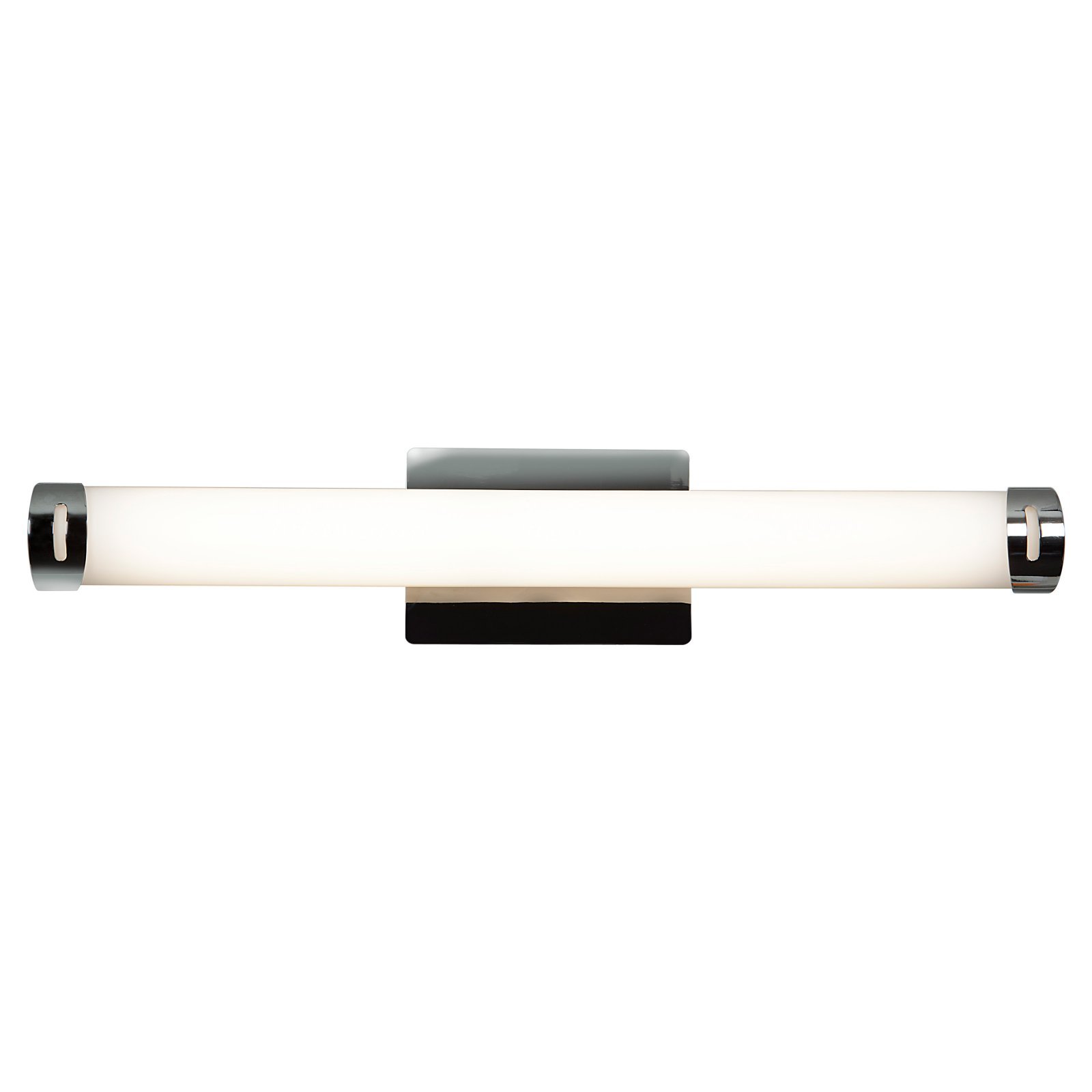 Chic LED Bathroom Vanity Light - 24-Inch Width with Opal Glass Shade, Chrome Finish, Modern Lighting for Bathroom Mirror (Model: HI 70038LED-CH/OPL) | Perfect for Bathroom Makeover, Spa-Like Ambiance & Contemporary Home Decor