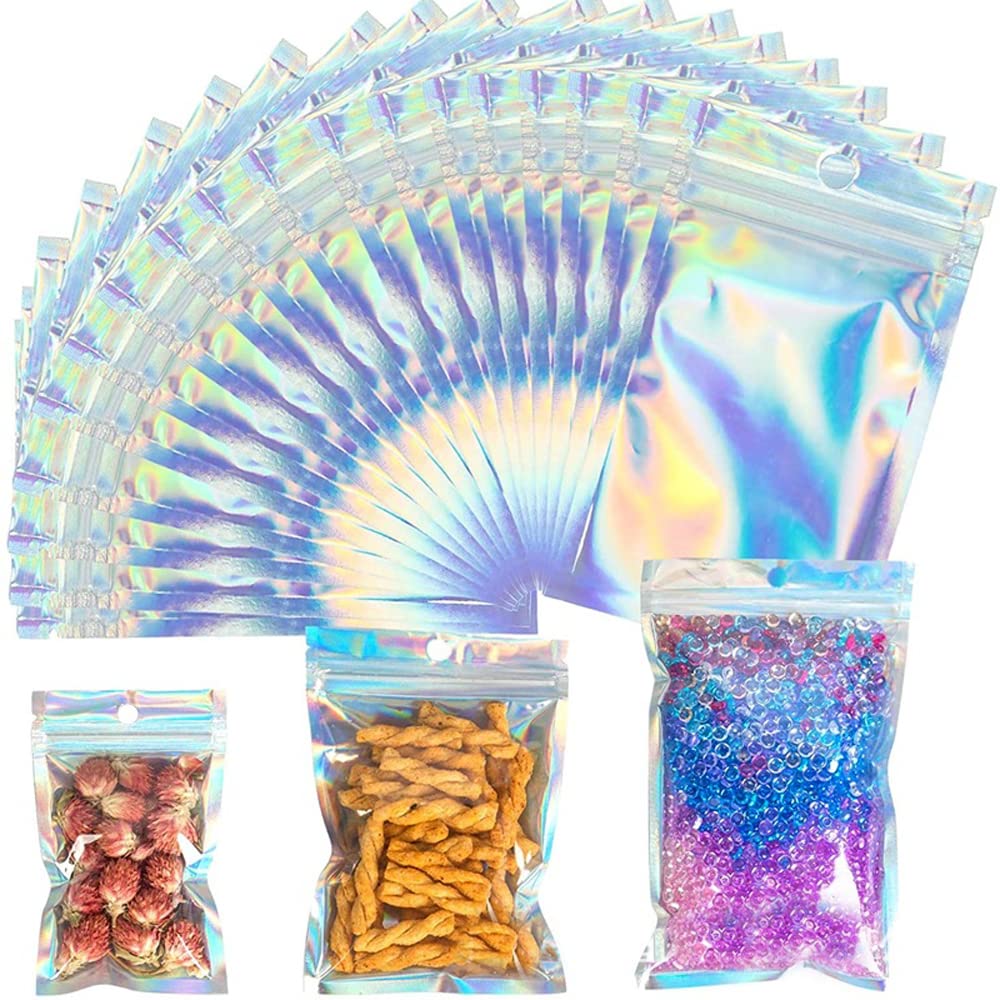 50 Pack Resealable Vacuum Coffee Storage Bags with Clear Window | Airtight Zip Lock Food Packaging Bags for Coffee Beans, Nuts, Candy | 2.36x3.93 Inch | Perfect for Home, Office & Commercial Use