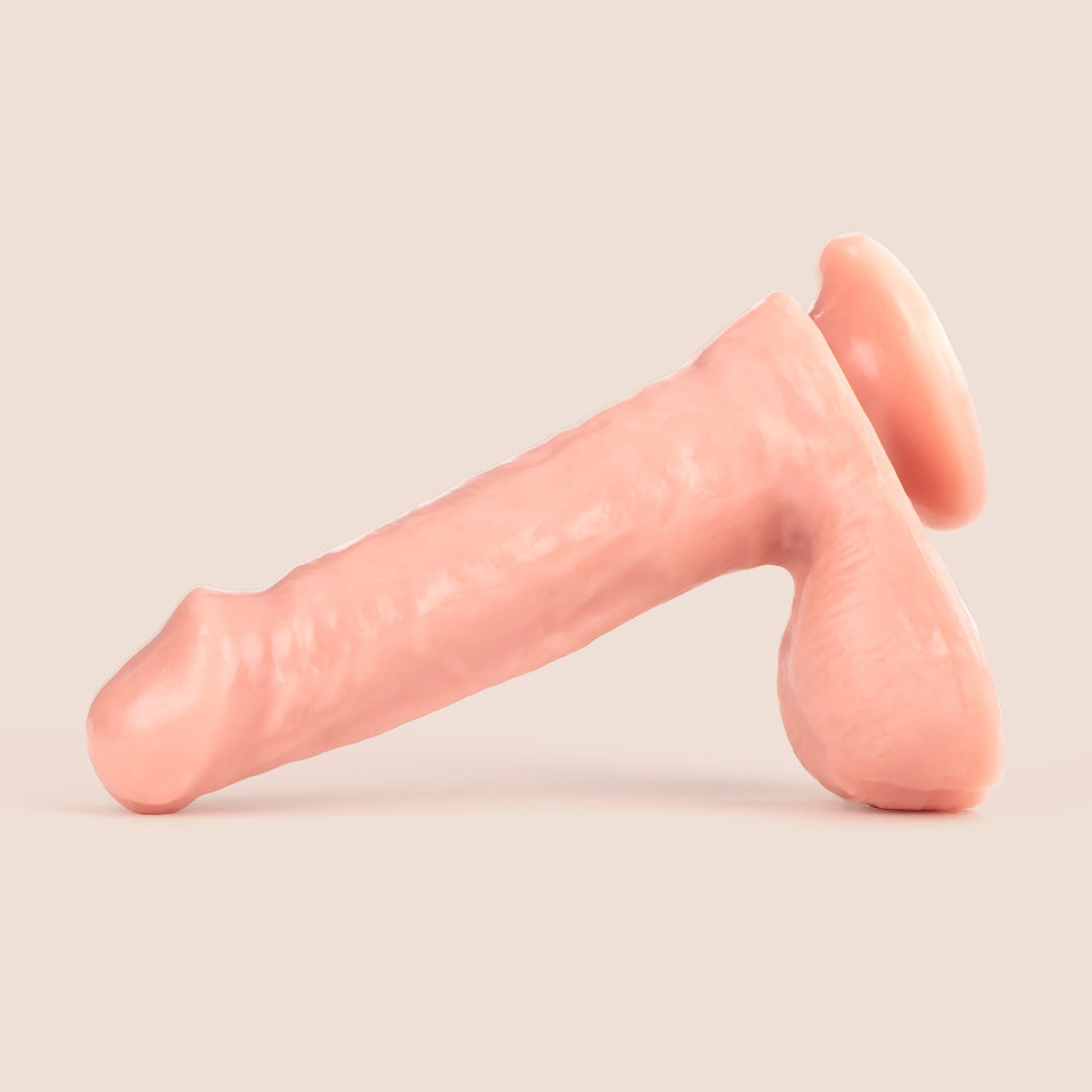 Basix 6 Inch Silicone Dildo with Strong Suction Cup - Flexible Yet Firm Adult Toy for Solo Play, Couples Fun & BDSM Scenes