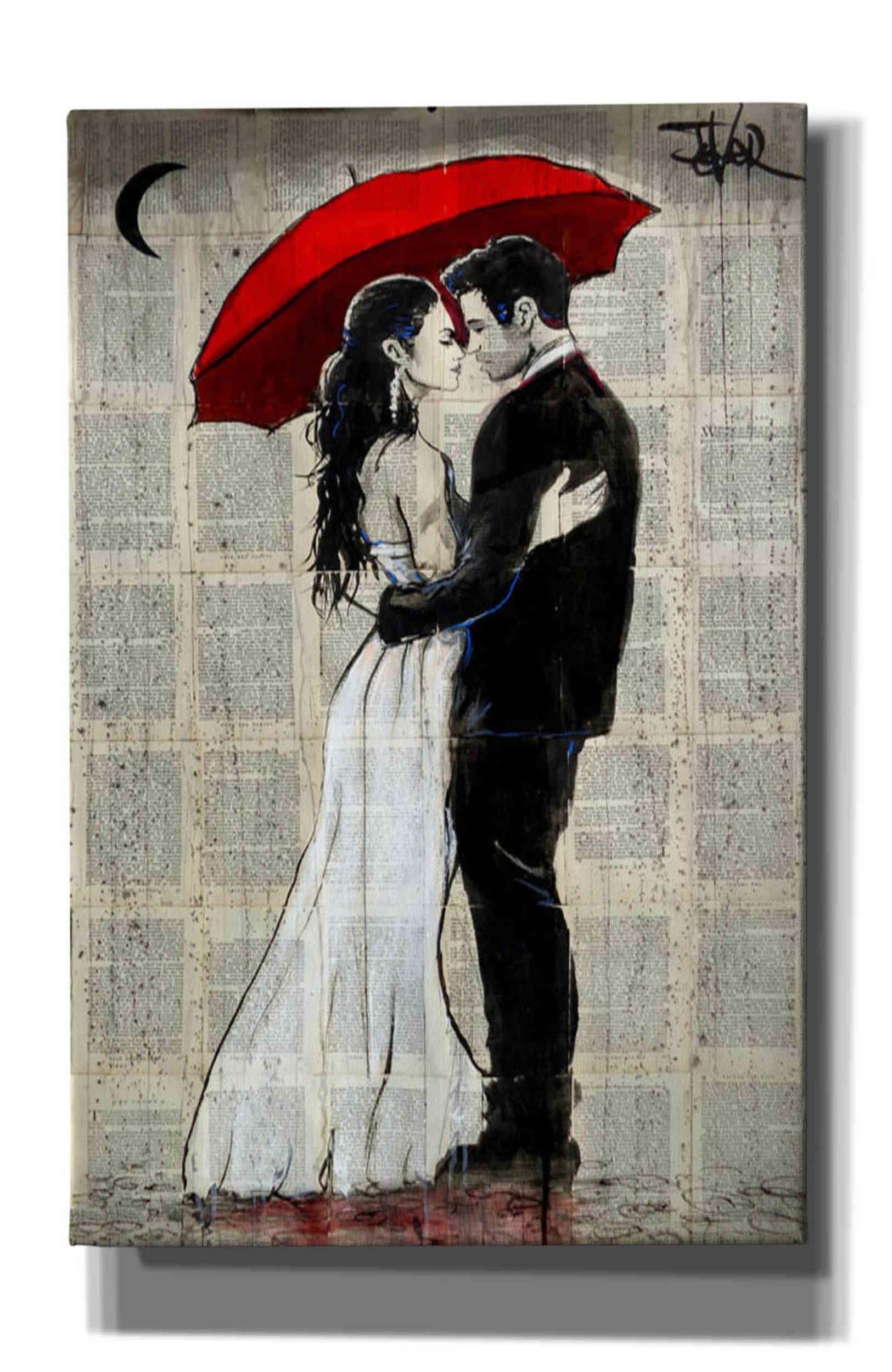 Some Rainy Night by Loui Jover - Premium 26x40 Inch Canvas Wall Art Print, Modern Home Decor for Living Room, Bedroom & Office
