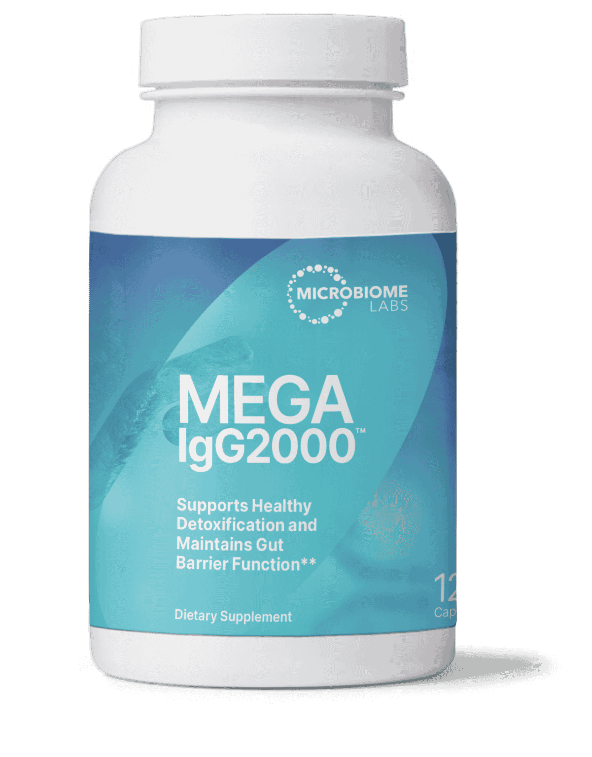 Microbiome Labs Mega IgG2000 Immune Support Capsules - 120 Count | Gut Health & Immune System Booster | Perfect for Daily Wellness & Travel Protection