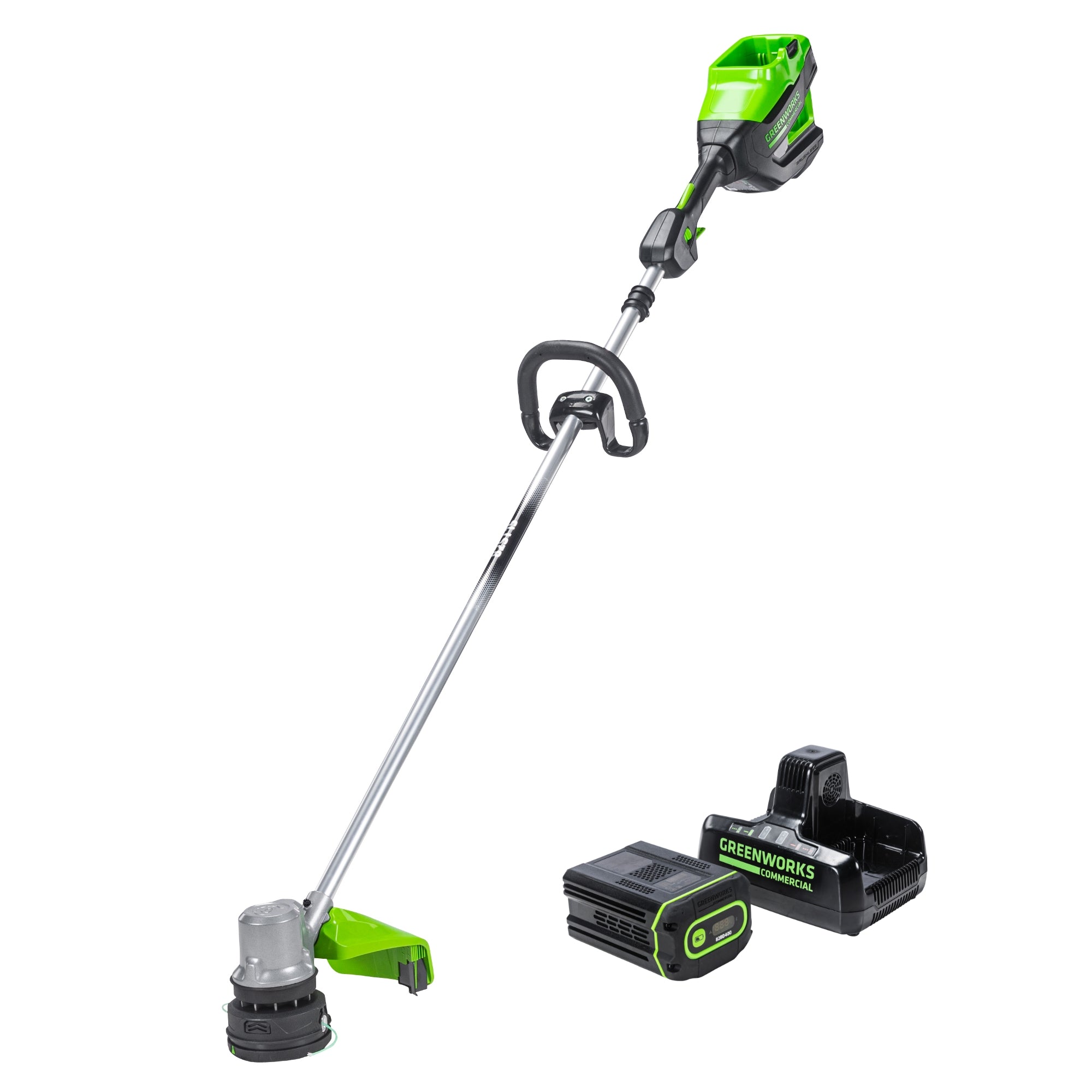 82V 1.5kW Cordless String Trimmer with 2.5Ah Lithium Battery & Fast Dual Port Charger - Perfect for Lawn Edging, Weed Control and Yard Maintenance