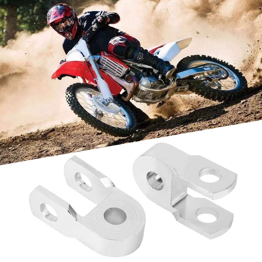 Universal Motorcycle Shock Riser - 2pcs 3cm Rear Shock Absorber for Height Extension & Modification (Silver) - Perfect for Off-Road & Custom Bikes