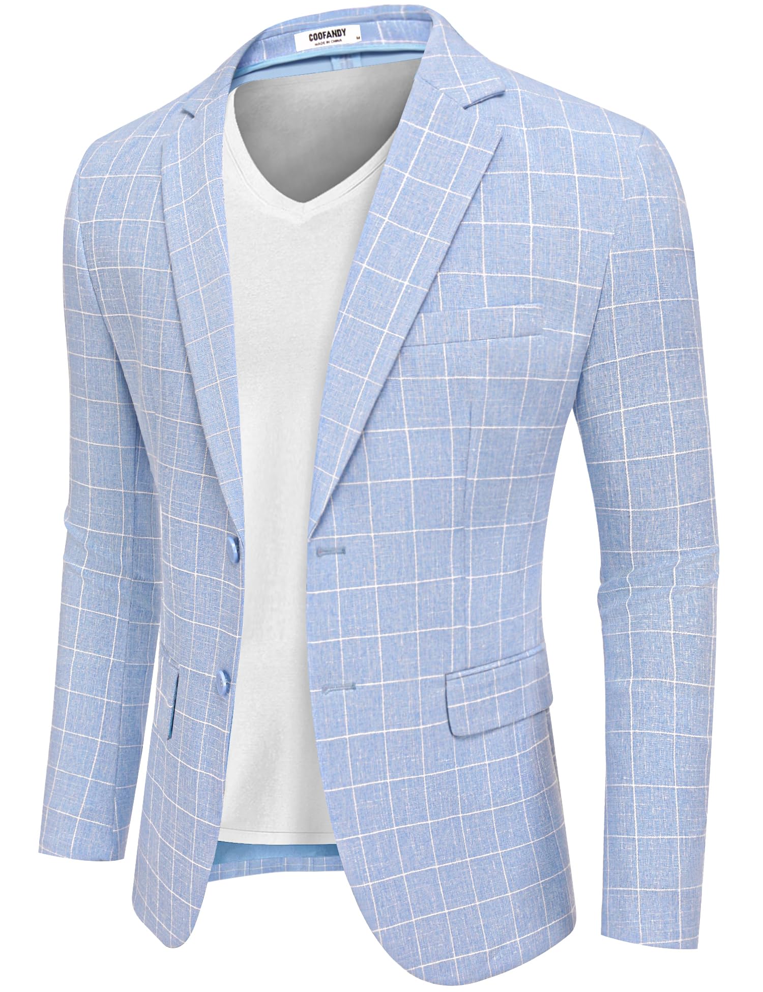 Men's Linen Blazer Jacket - Lightweight Casual & Formal Coat for Travel & Work