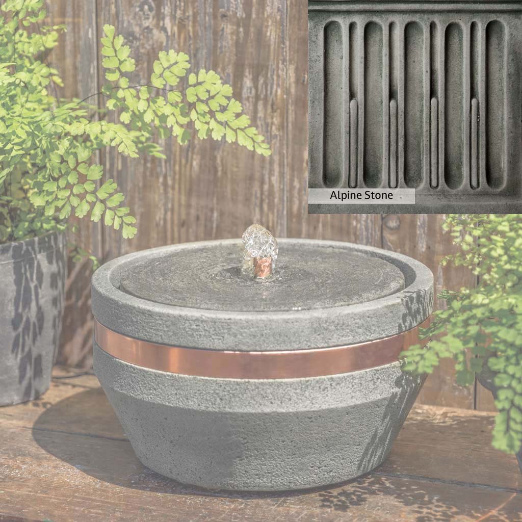 Campania International M Series Bevel Fountain - Elegant Outdoor Garden Water Feature for Patio, Yard, and Landscape Decor | Perfect for Backyard, Poolside, and Terrace Ambiance