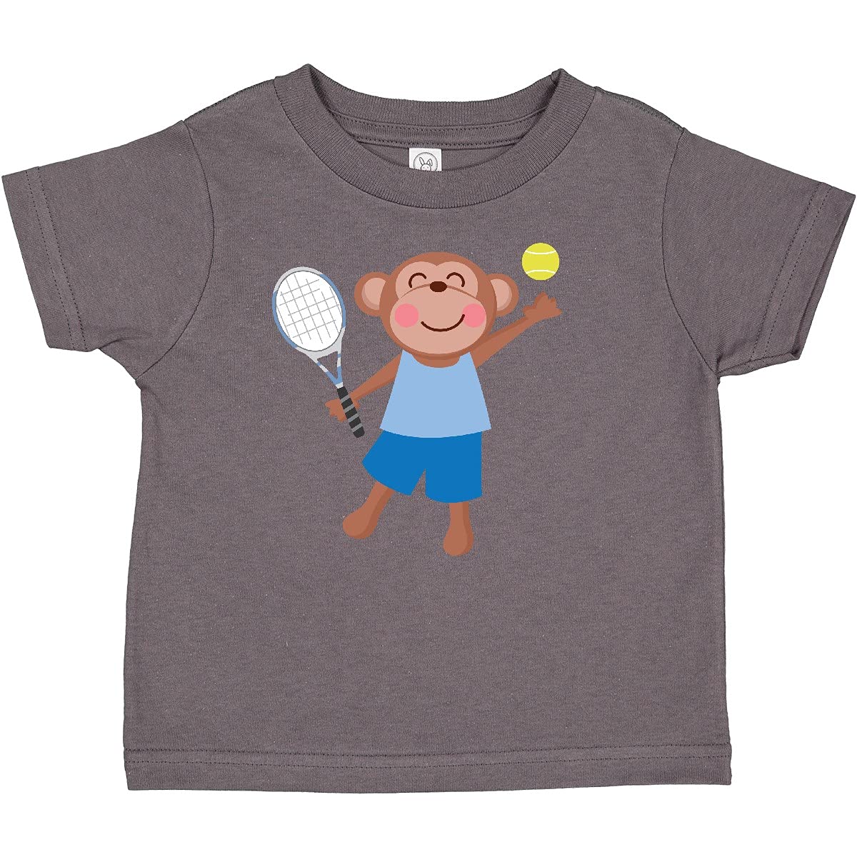 Inktastic Tennis Monkey Kids Baby T-Shirt - Cute Animal Graphic Tee for Toddlers & Infants - Perfect for Playdates, Sports Events & Casual Wear