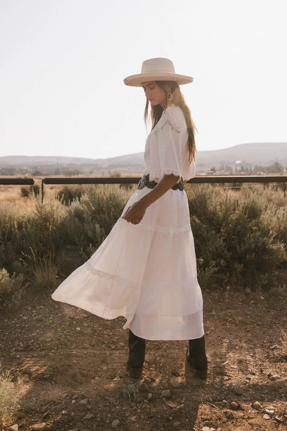Berenice Eyelet Lace Dress for Women - Elegant Summer Floral Maxi Dress with Short Sleeves - Perfect for Weddings, Parties & Beach Vacations